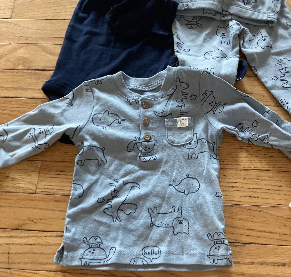Carter’s Baby 4-piece Size 9 Months Playwear Set – Blue, Brown, or White NWT