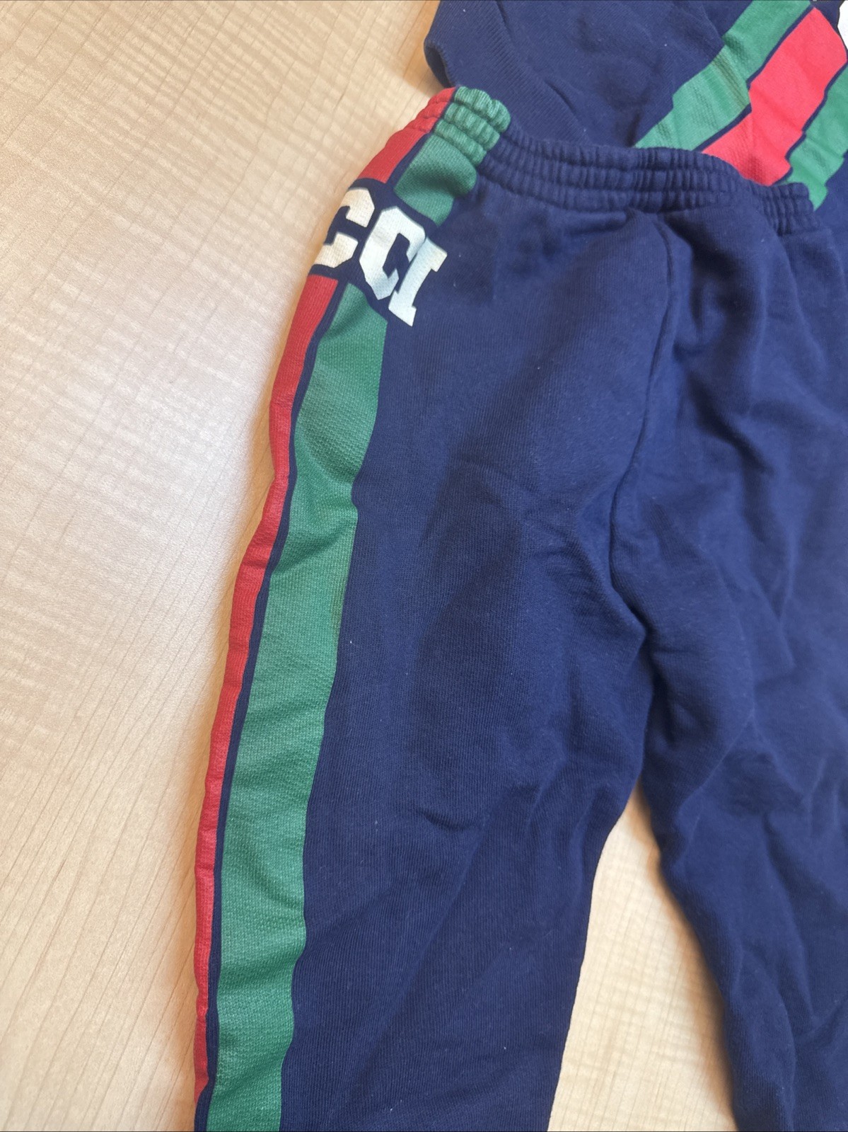 Gucci Baby Jogging Set Navy Blue Red Green 36 Month