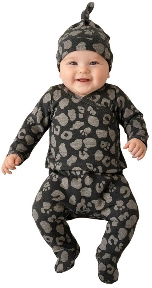 Jessica Simpson Baby Unisex 3-Piece Set Top Pants Hat Long Sleeve 0-3M 3-6M 6-9M