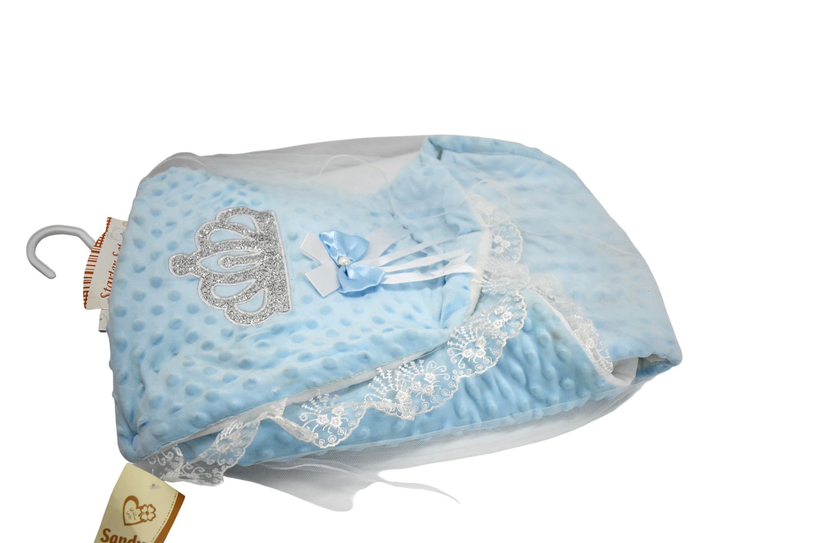 Sandy Baby Clothing Set Unisex 0-3 Months Blue 8 Piece Starter Blanket Bib