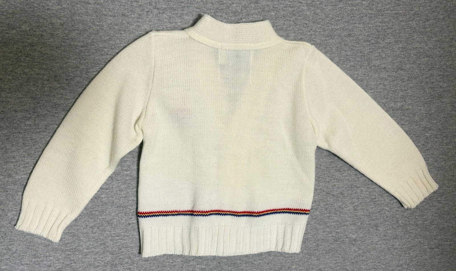 Royal Heir Cardigan 24mo Sailboat Buttons Acrylic Off White w/ Red Yellow Blue