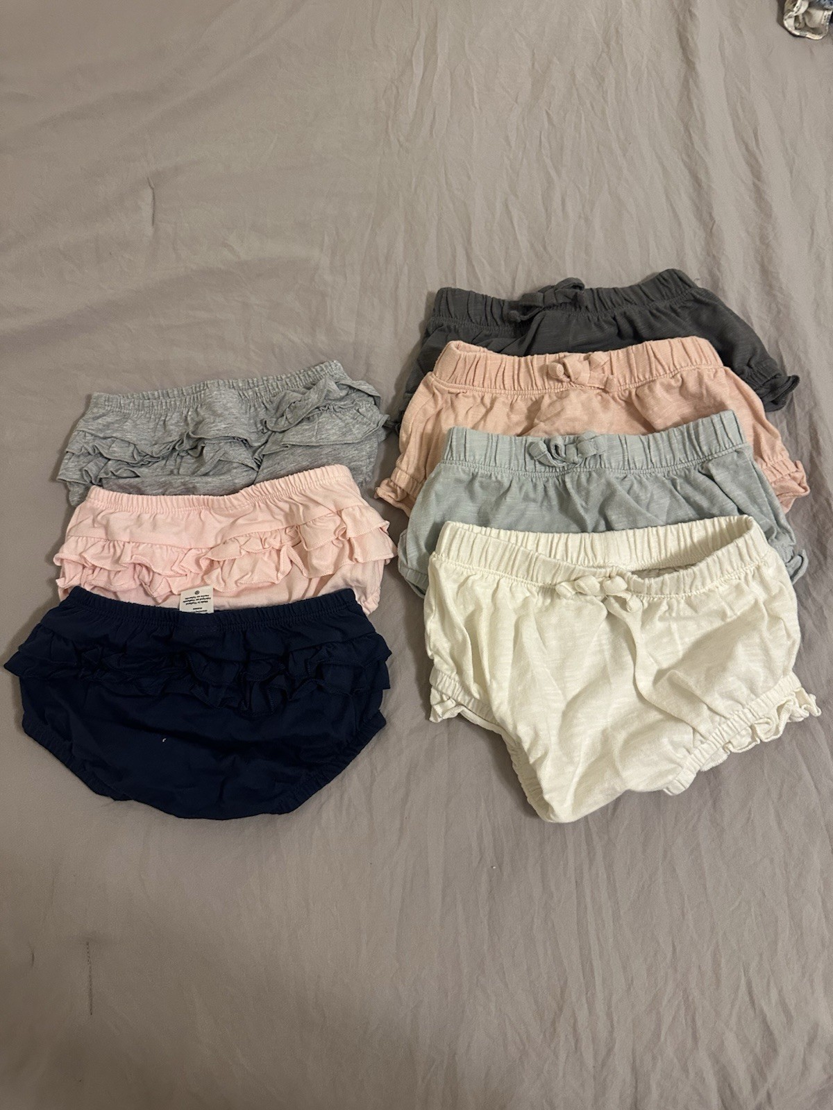 NWOT Lot of 7 Diaper Covers Baby Girl 9-12 Months Carter’s And Little Co.