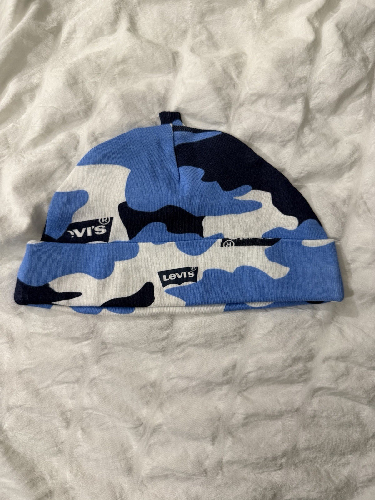 Baby Levi’s 3 Piece Set 6 Month Old Blue Camo Long Sleeve Shirt, Pants, And Hat