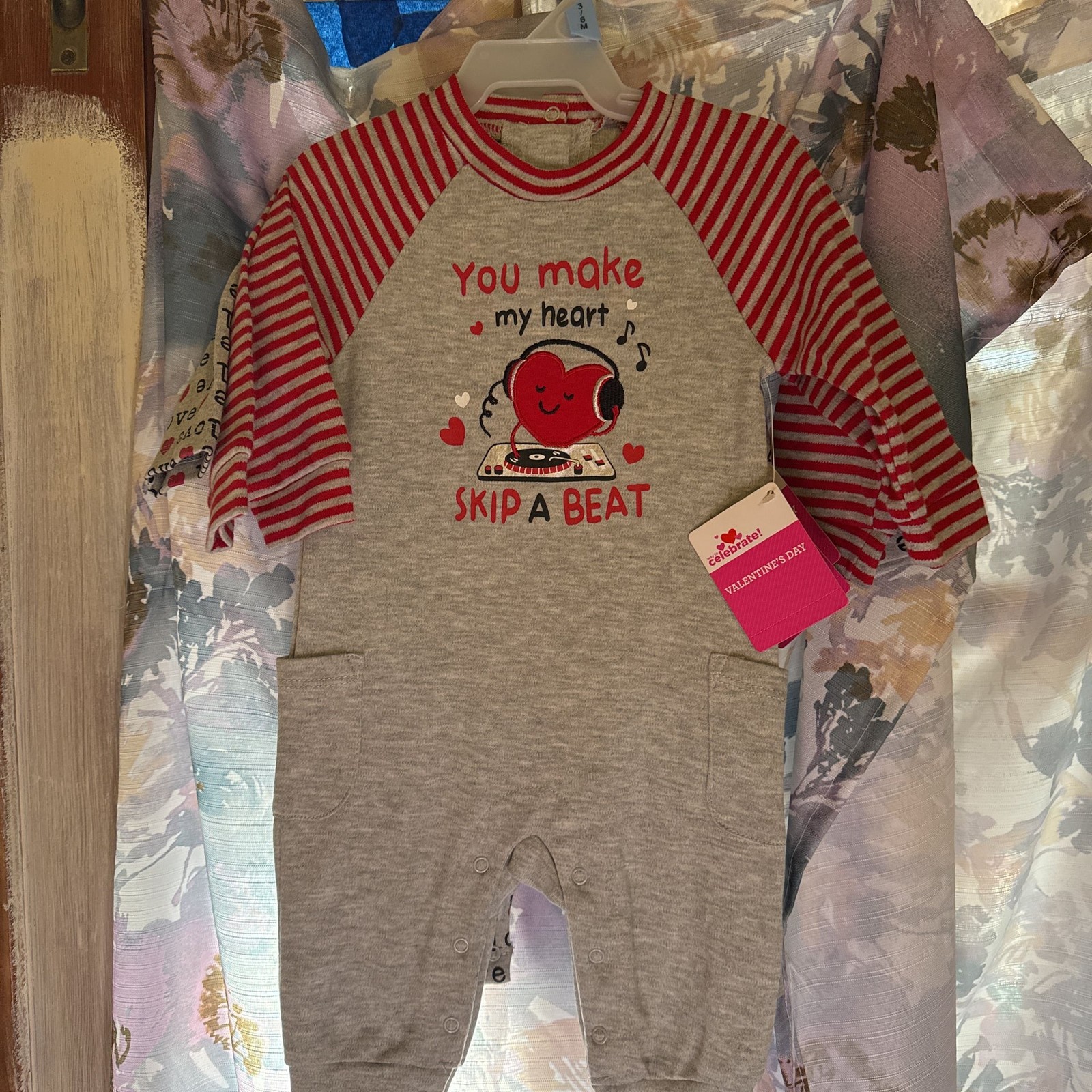 Infant Boy Valentine Baby “You Make My Heart Skip A Beat” Outfit