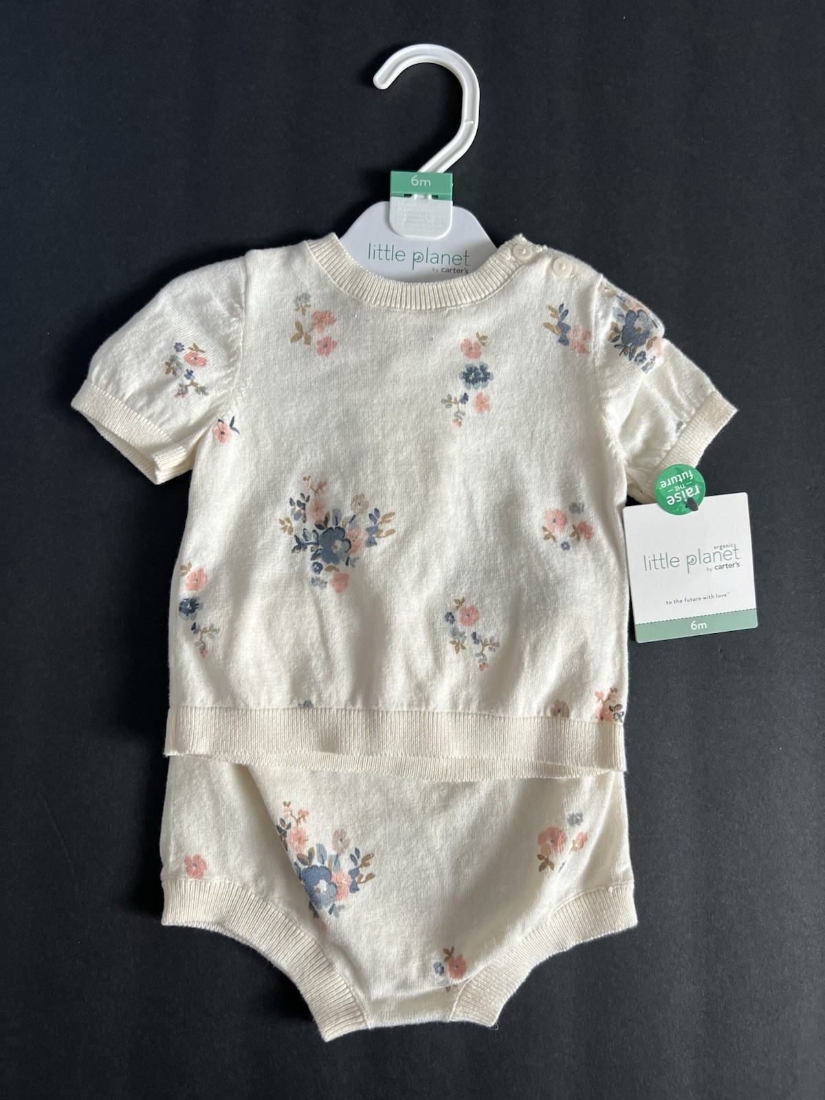 NWT Little Planet by Carter’s Organic Cotton Girls 6 Month 2 Piece Set
