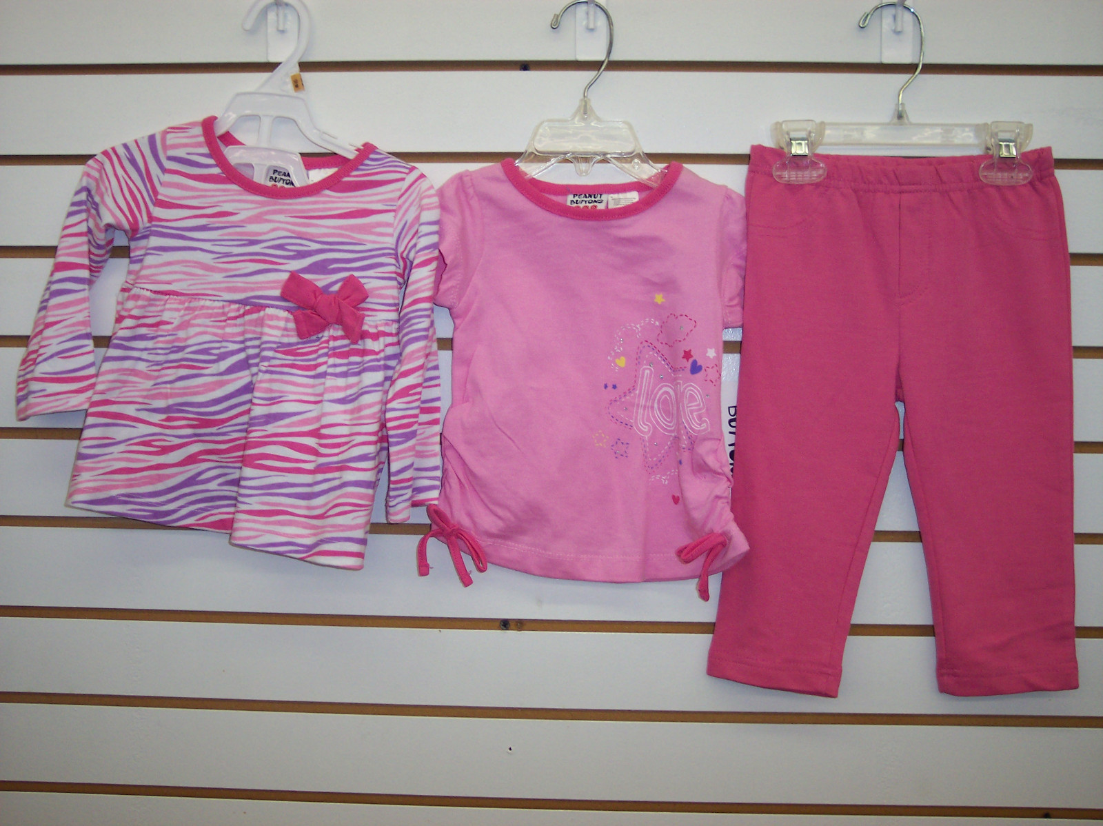 Infant & Toddler Girls Peanut Buttons $42-$44 3pc Pants Set Size 12 Months – 6X