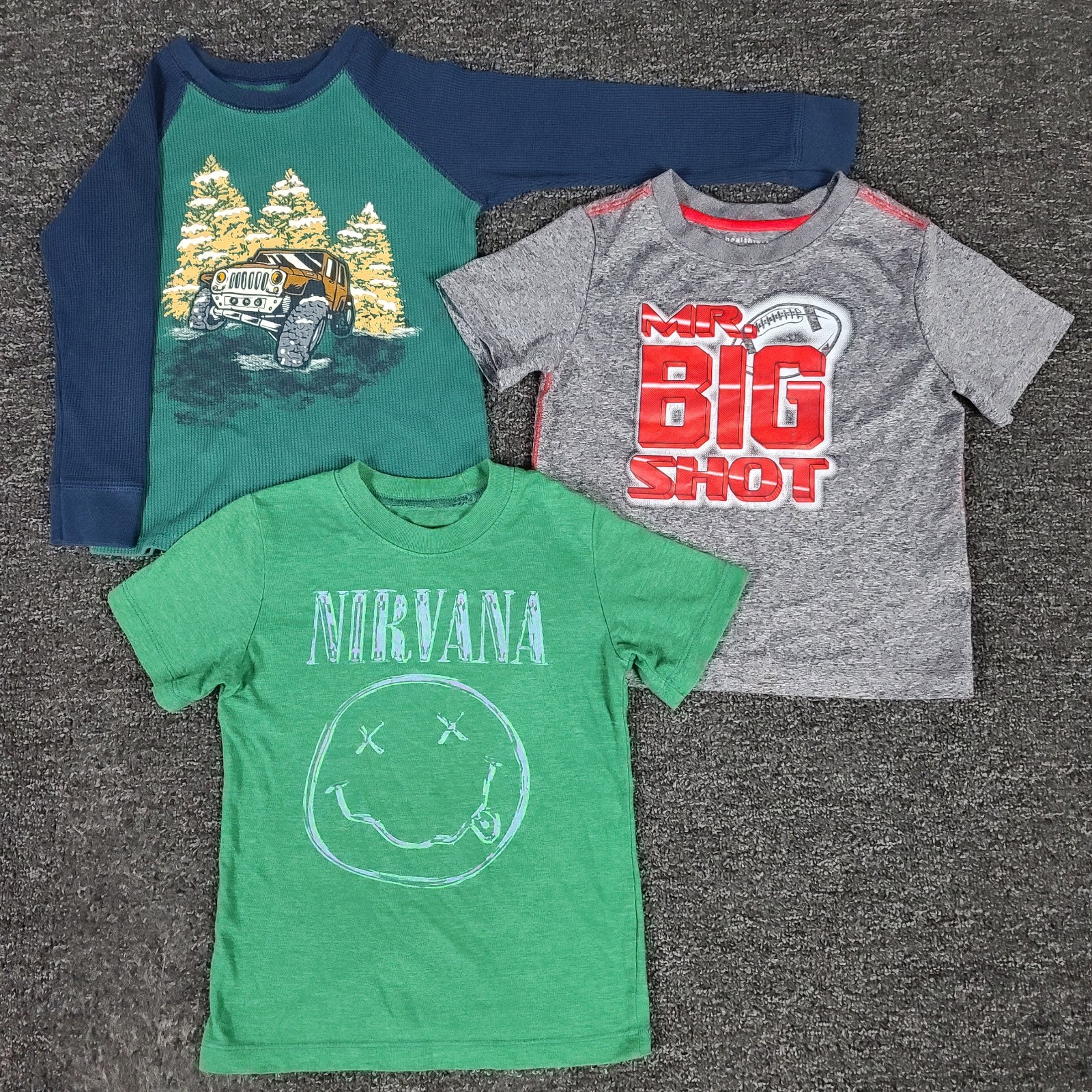 Boys Shirt Lot 4T Nirvana Garanimals & Healthex Three Piece School Play Top Set