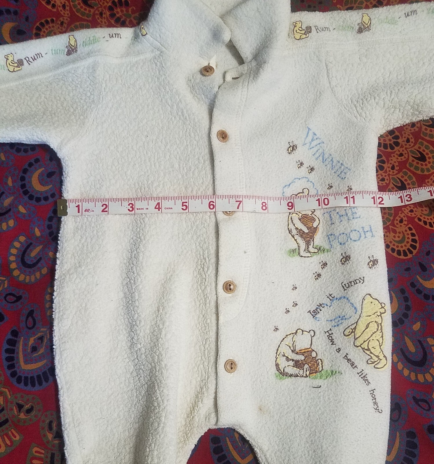 Vintage Winnie the Pooh Baby’s Romper 3 – 6 months Fall-Winter outfit Made in UK