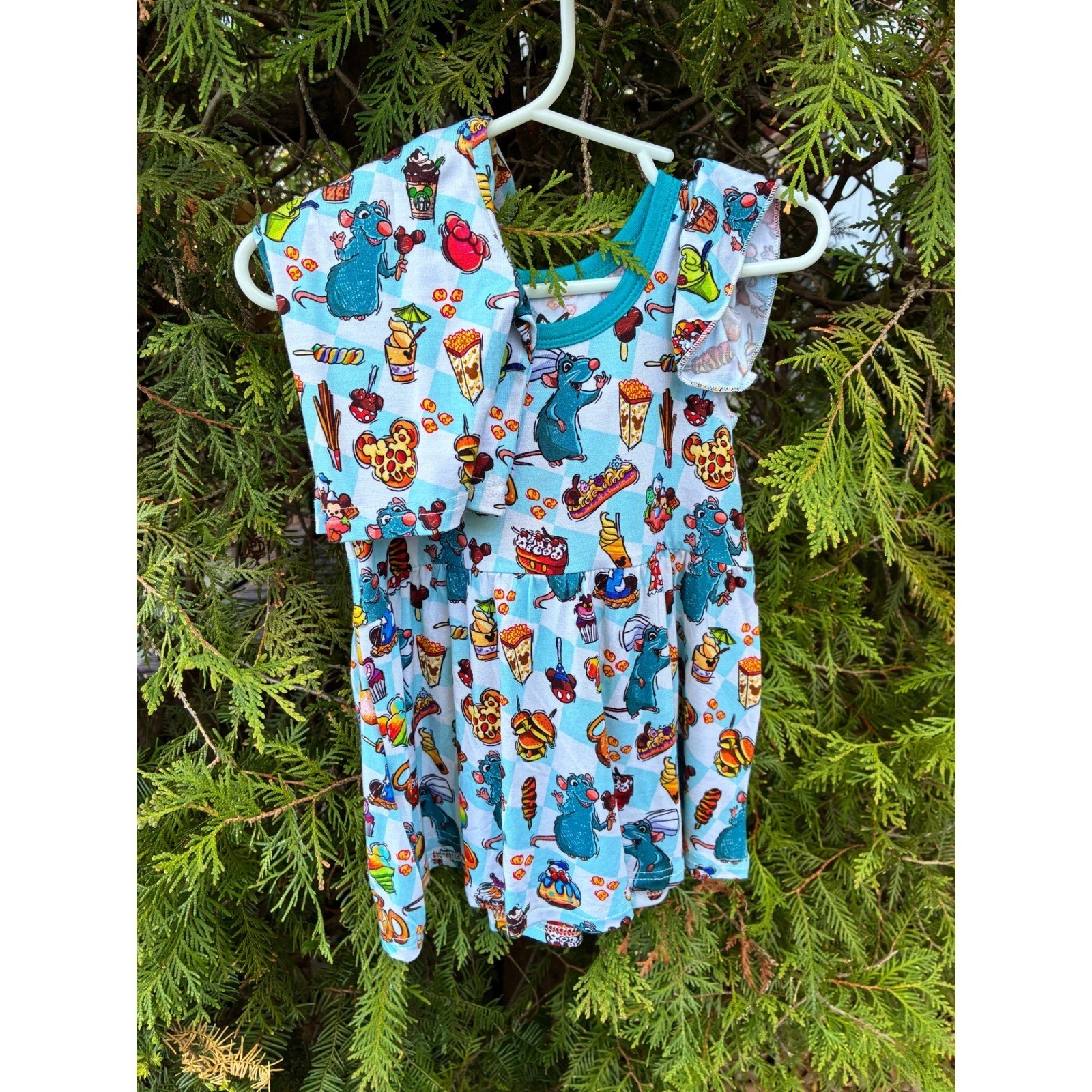 Serial Bamboo Chef’s Snack Adventure Flutter Sleeve Short Set 12/18M NWT