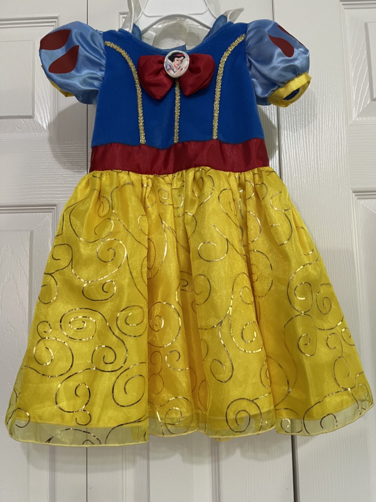 Disney Baby Princess Snow White Costume Dress Sparkle Yellow Skirt Infant 6 mo