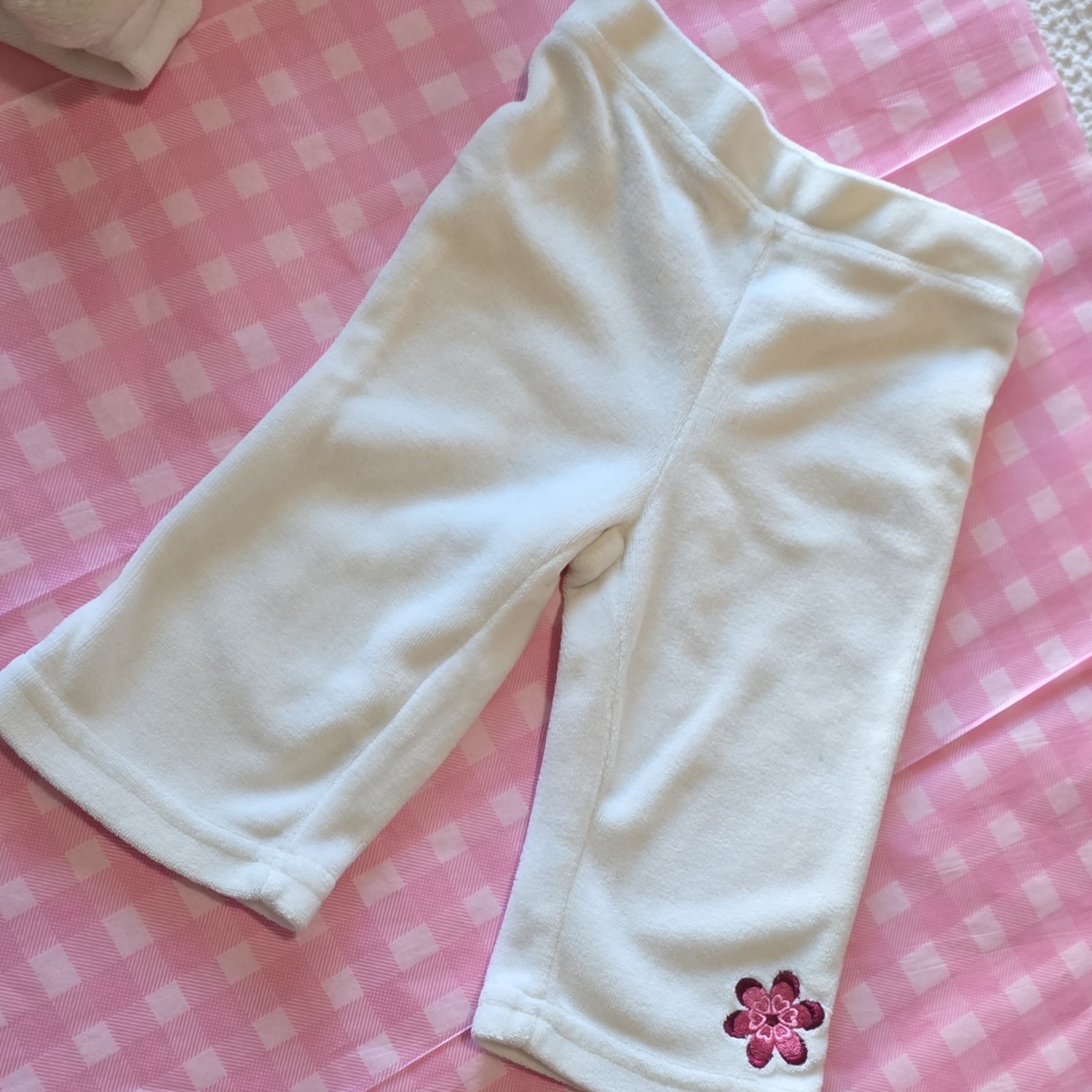 Greendog Floral Fleece Hooded Jacket & Pants Set 3-6 Months White Pink