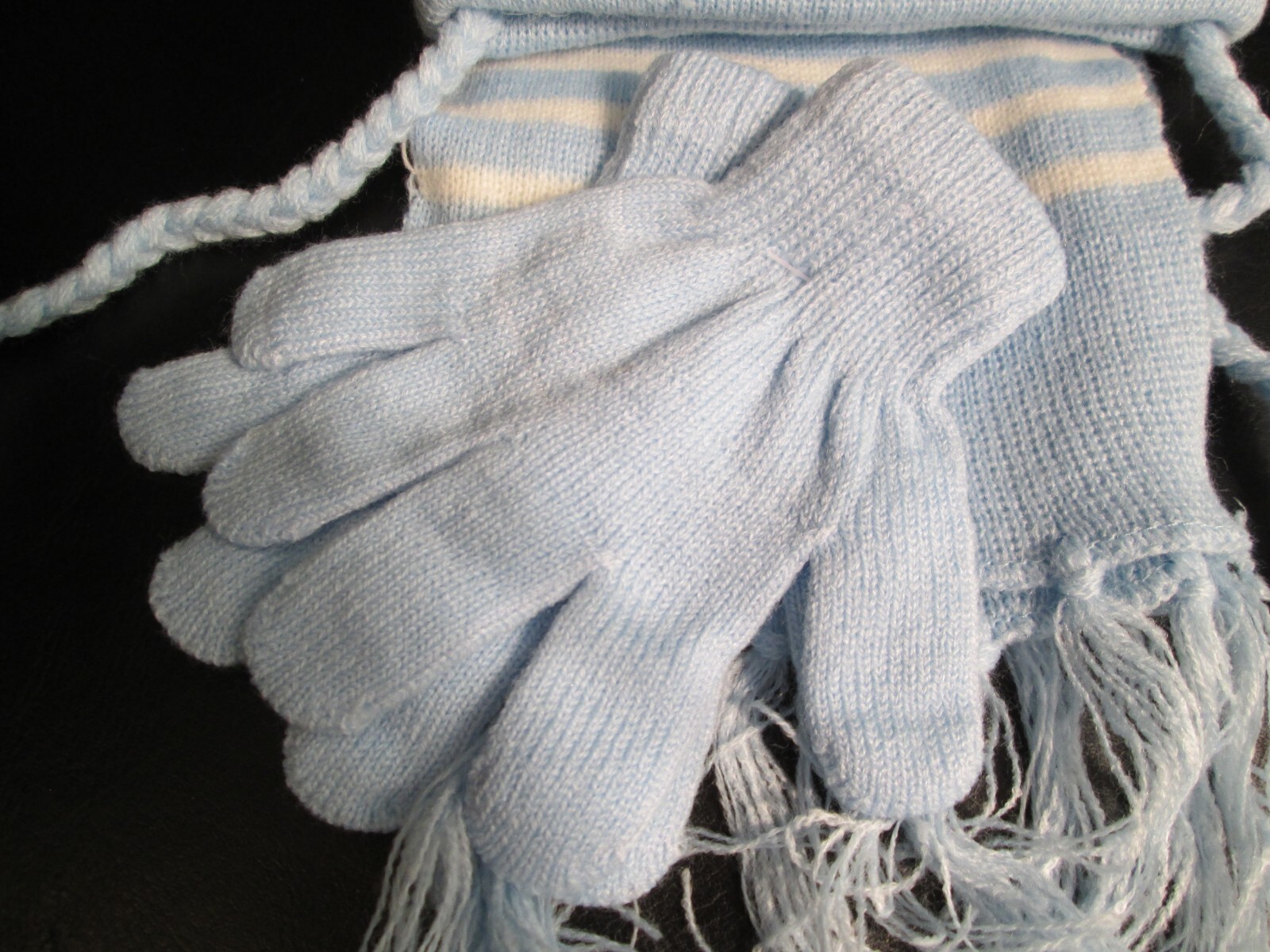 Baby Blue Cap Scarf Gloves Set, NWT