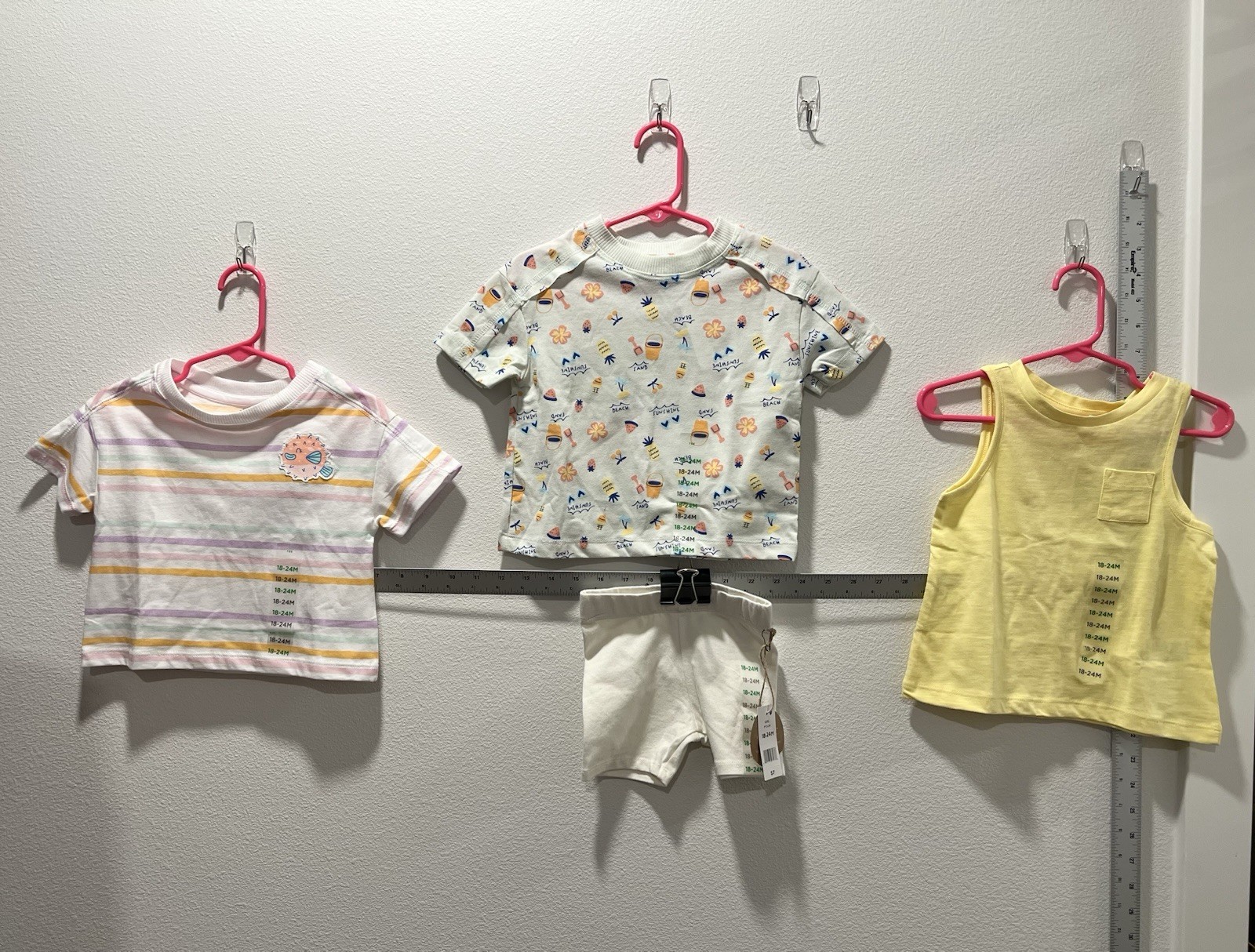 Lot Of 4 NWT Baby Girls 18-24 Months DIP Sunshine Beach Tee Tank Shorts Set NEW
