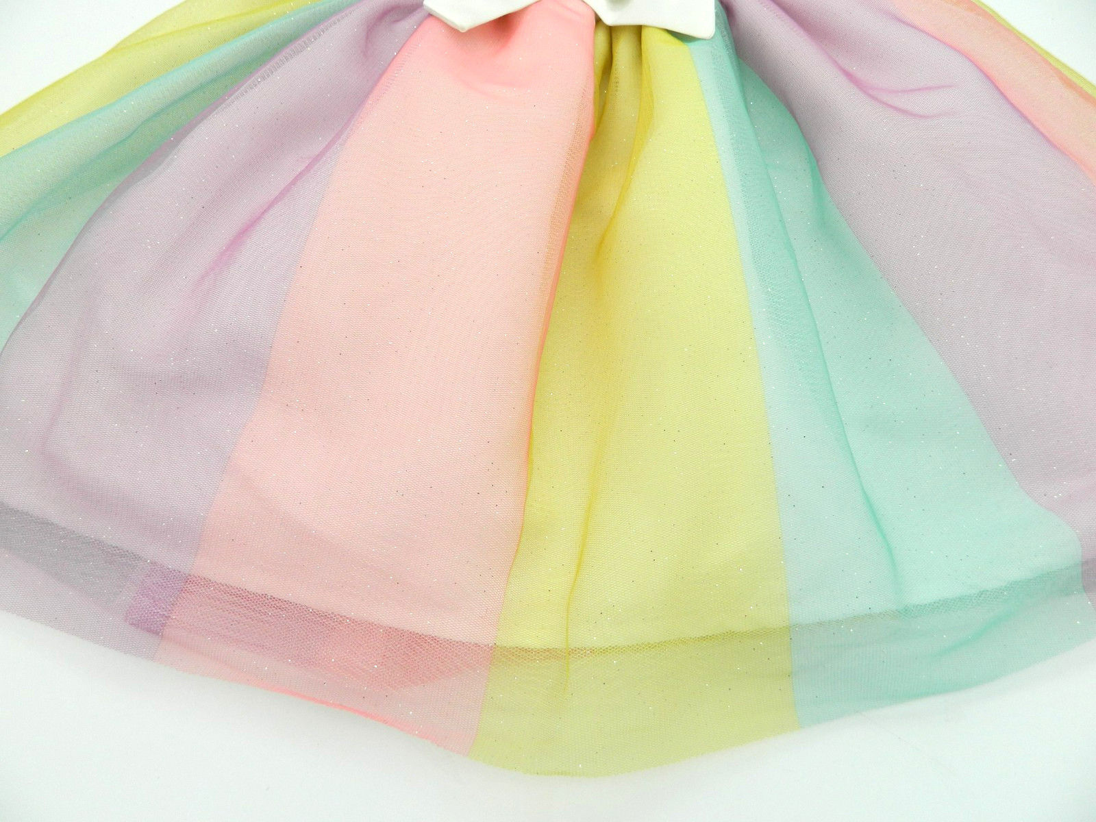 BLUEBERI BOULEVARD 24 month Baby Girl RAINBOW TULLE Sparkle Party Dress with Bow