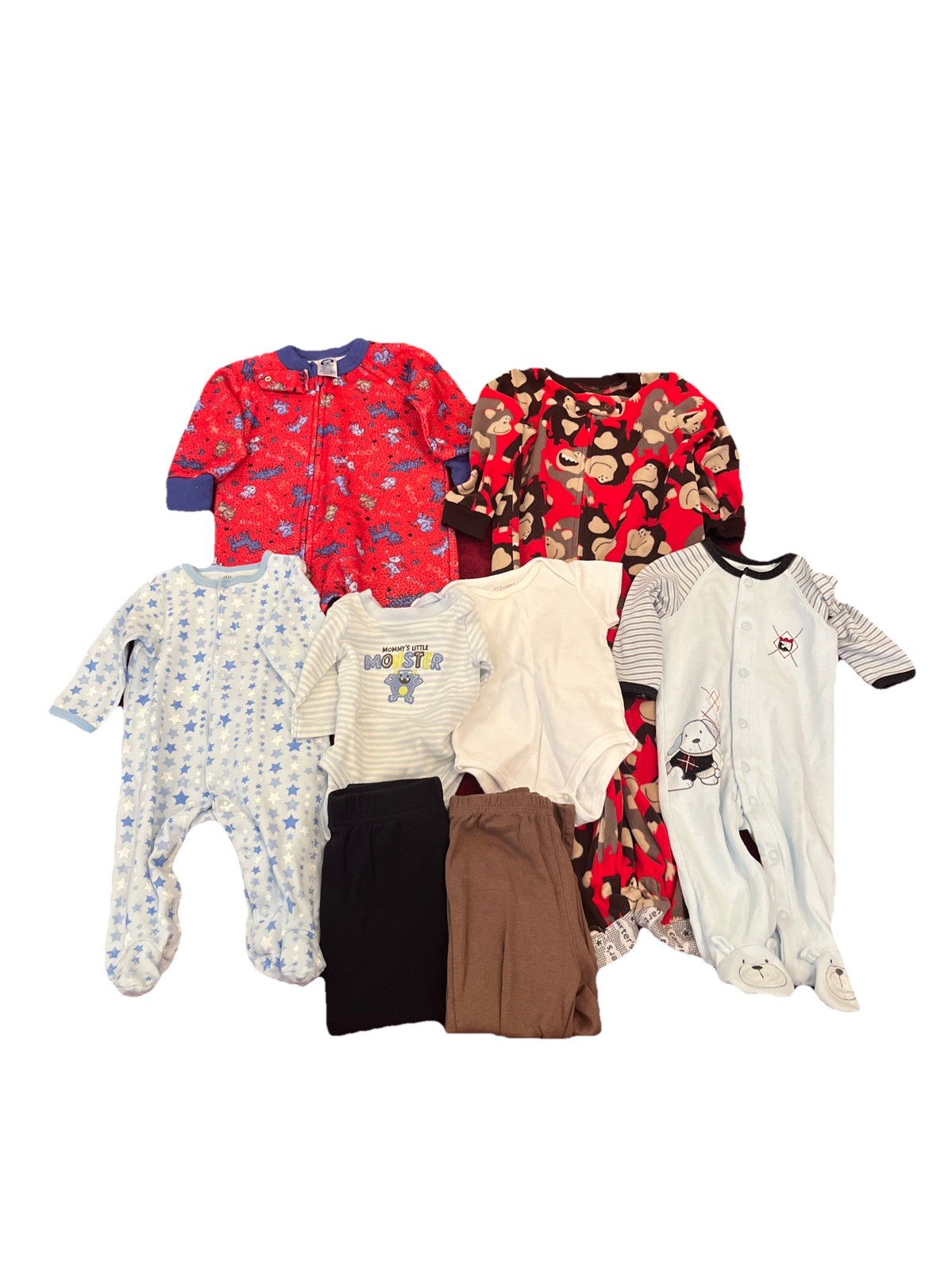 Lot Baby Boy Outfits Clothes Carter Monster Monkey Dinosaurs Gerber NB-3M-24M-3T