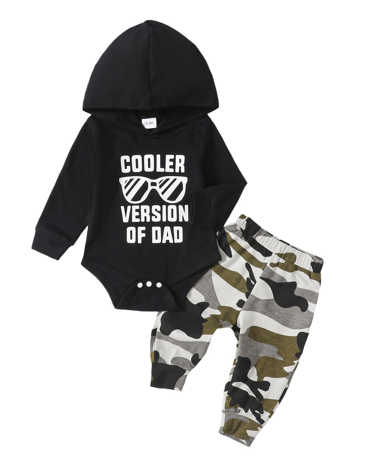 NZRVAWS 12 Month Baby Boy Clothes Infant Outfit 12-18 Months, Black Camo