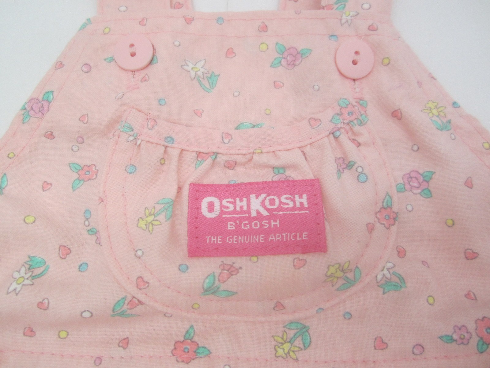 VTG Baby B’Gosh Oshkosh Pink Floral Print Bubble Shortalls Sz 24month NEW W TAGS