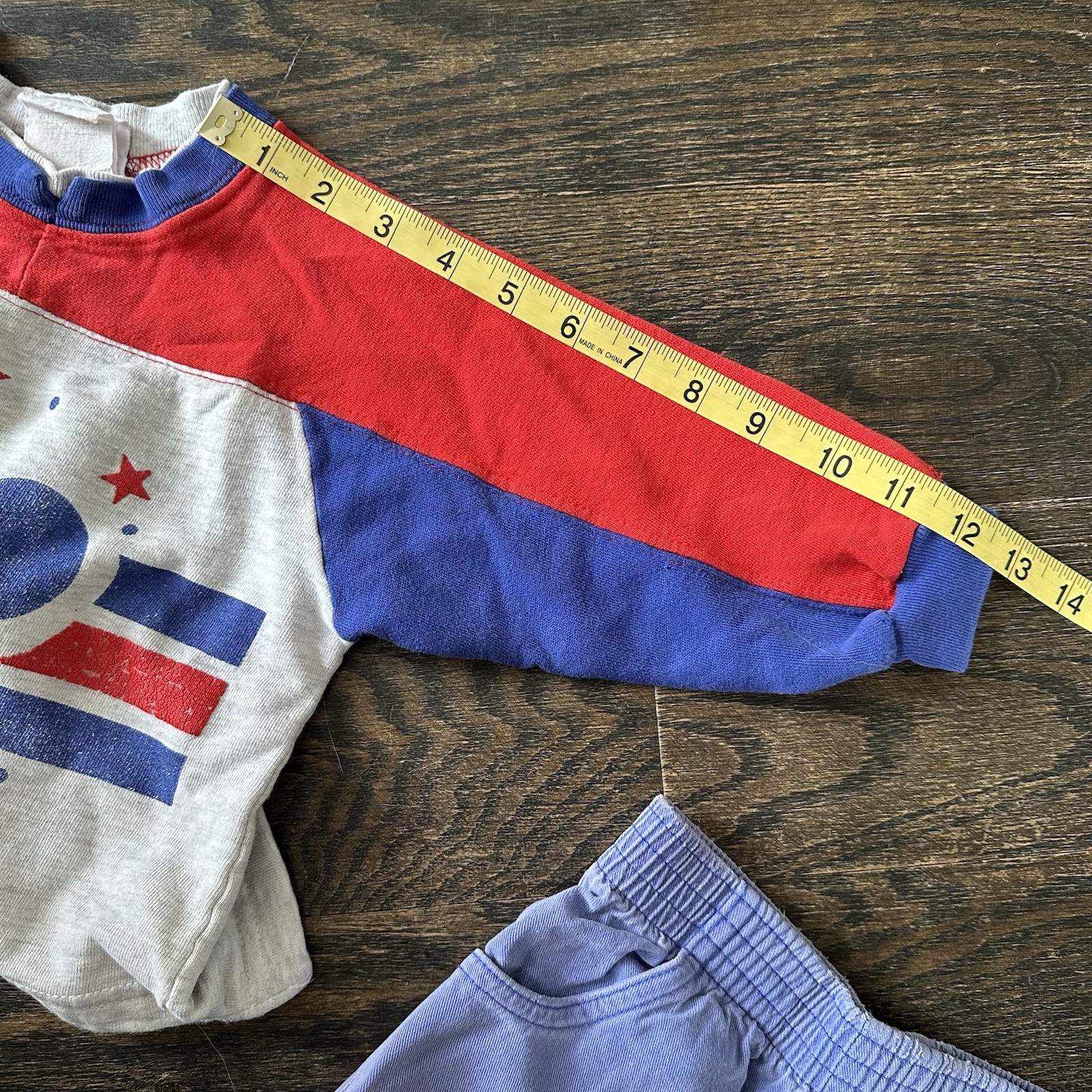 Vintage Mickey Mouse Kids Two Piece Outfit Unknown Size Sweater Pants