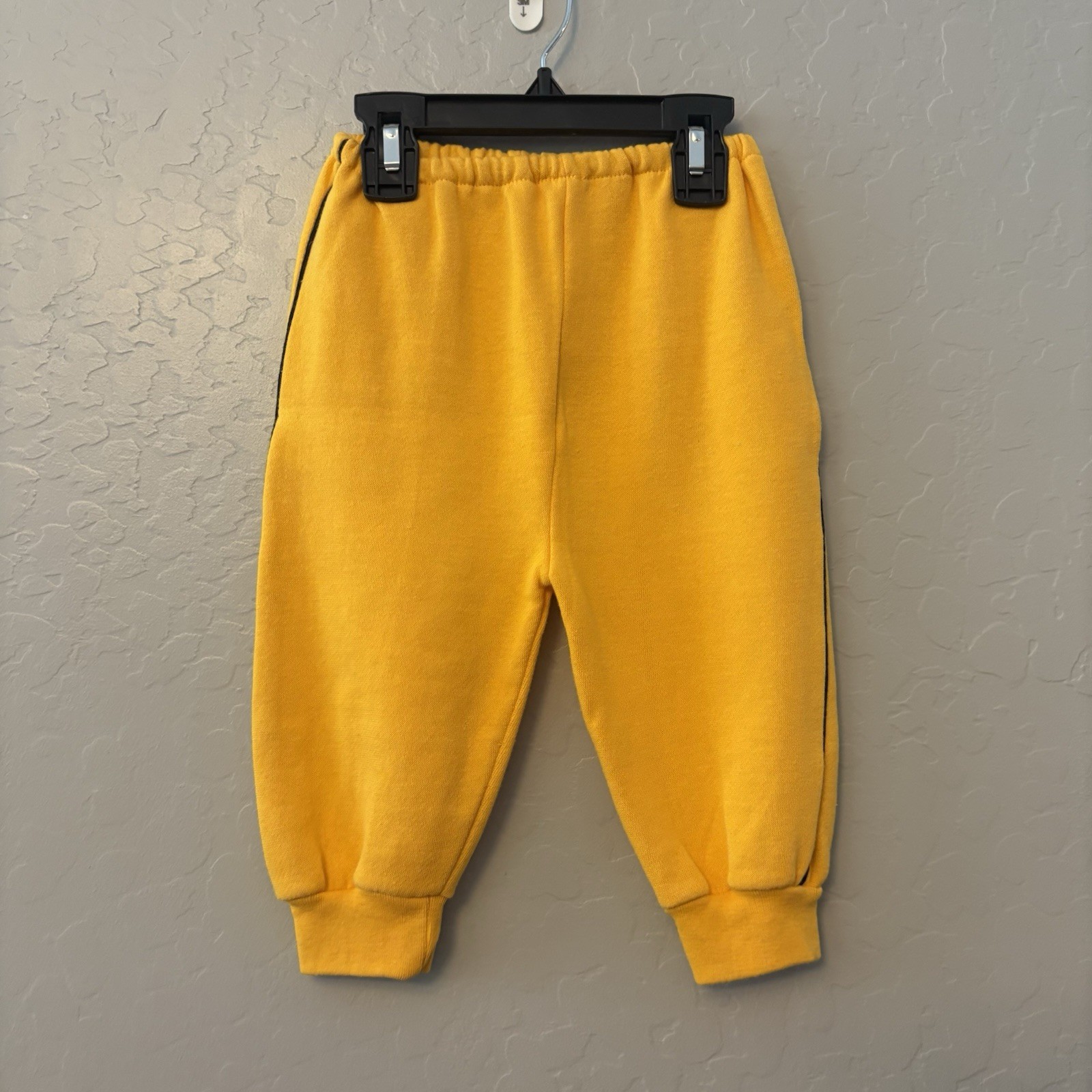 Babyfair vintage puffy taxi cab yellow checkered two piece baby sweatsuit 24 mon