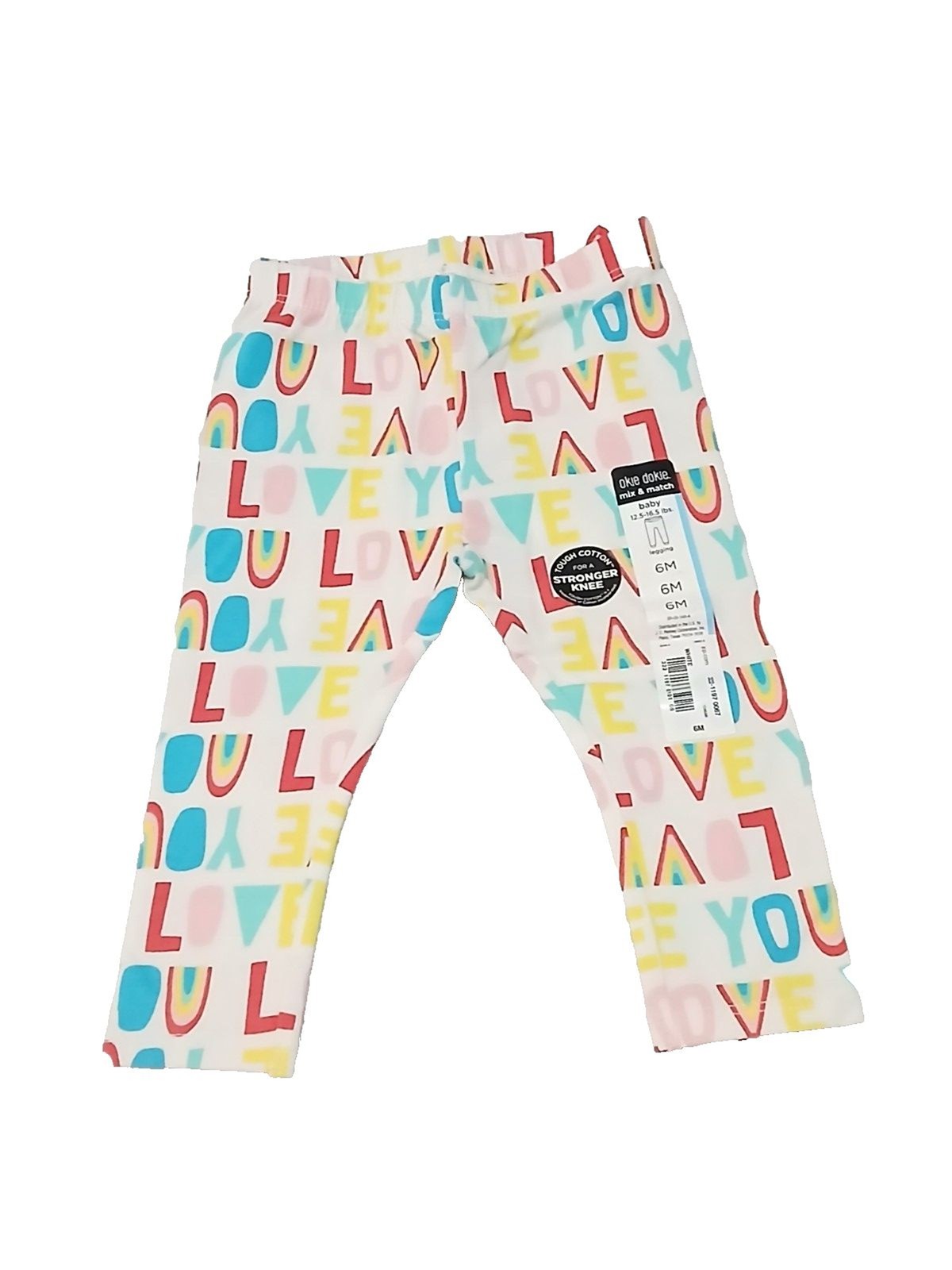 Okie Dokie Baby Girl 2pc Tee with Eyelet Lace Accents & Legging Set (6M) – NEW!!
