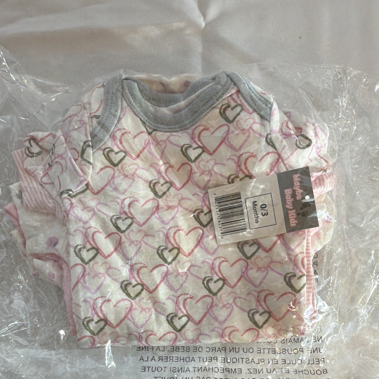 Maybe Baby Kids Girls 0-3M 5pc Cotton Jersey Short Sleeve Bodysuit Set elephant
