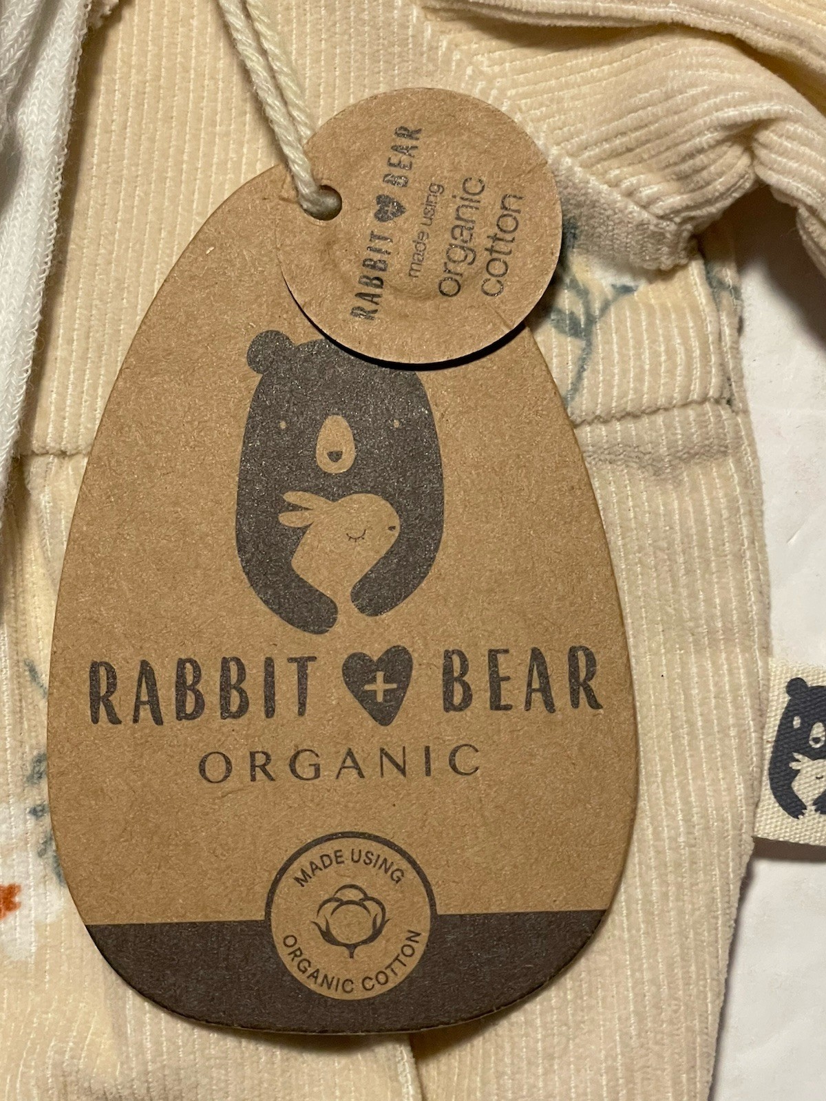 NWT Rabbit + Bear Organic Baby Girl 2PC Set 0-3 Months Pink Floral Bodysuit