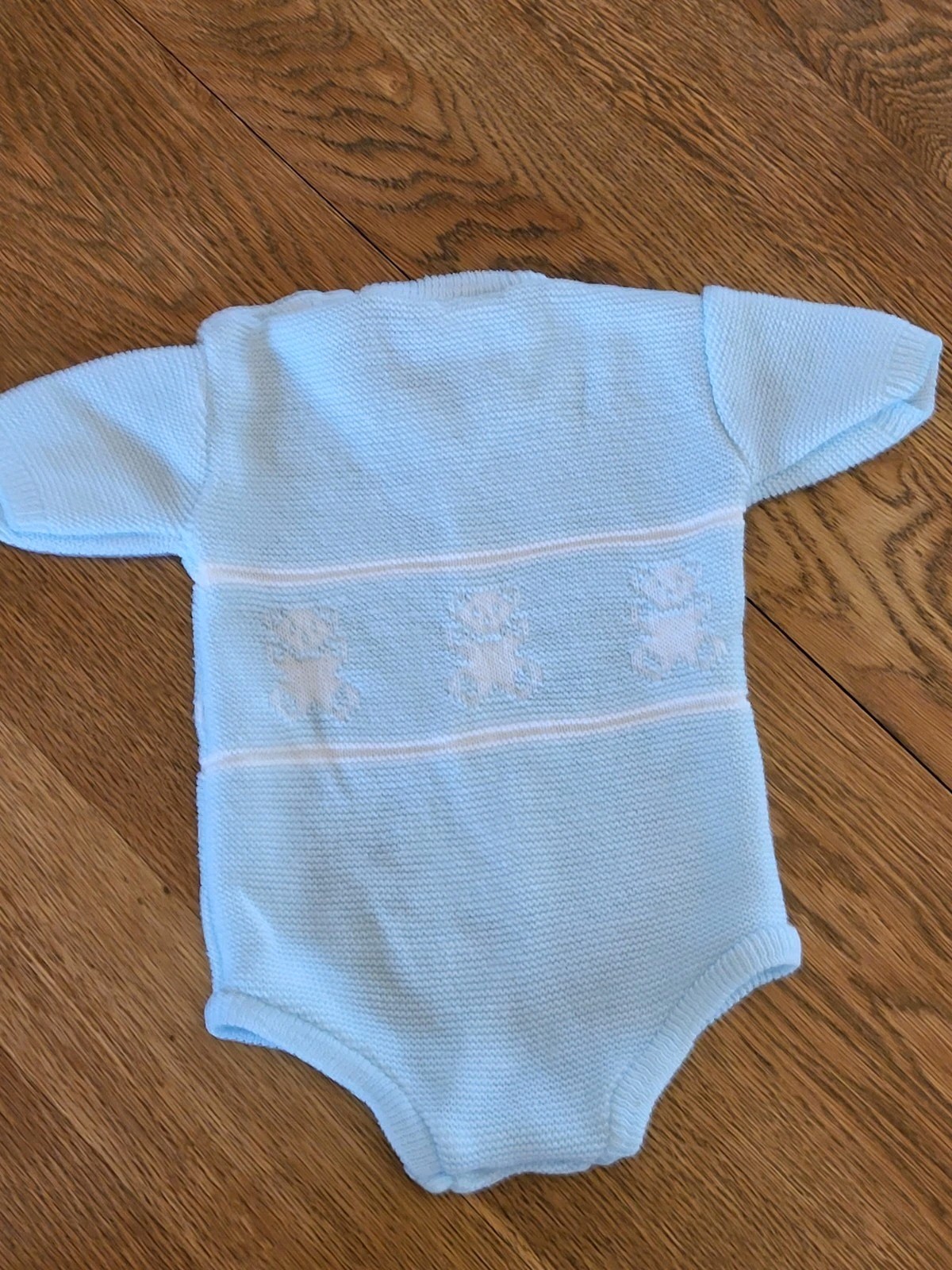 Starting Out Blue Acrylic Snapsuit 0-3 Mos