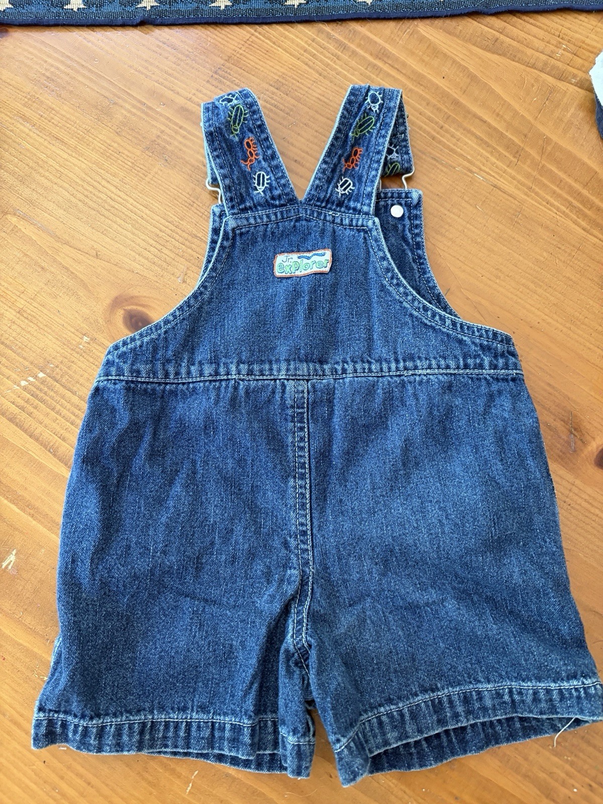 Koala Kids 18 Months Denim Overalls & Bodysuit Set Blue White 2pc