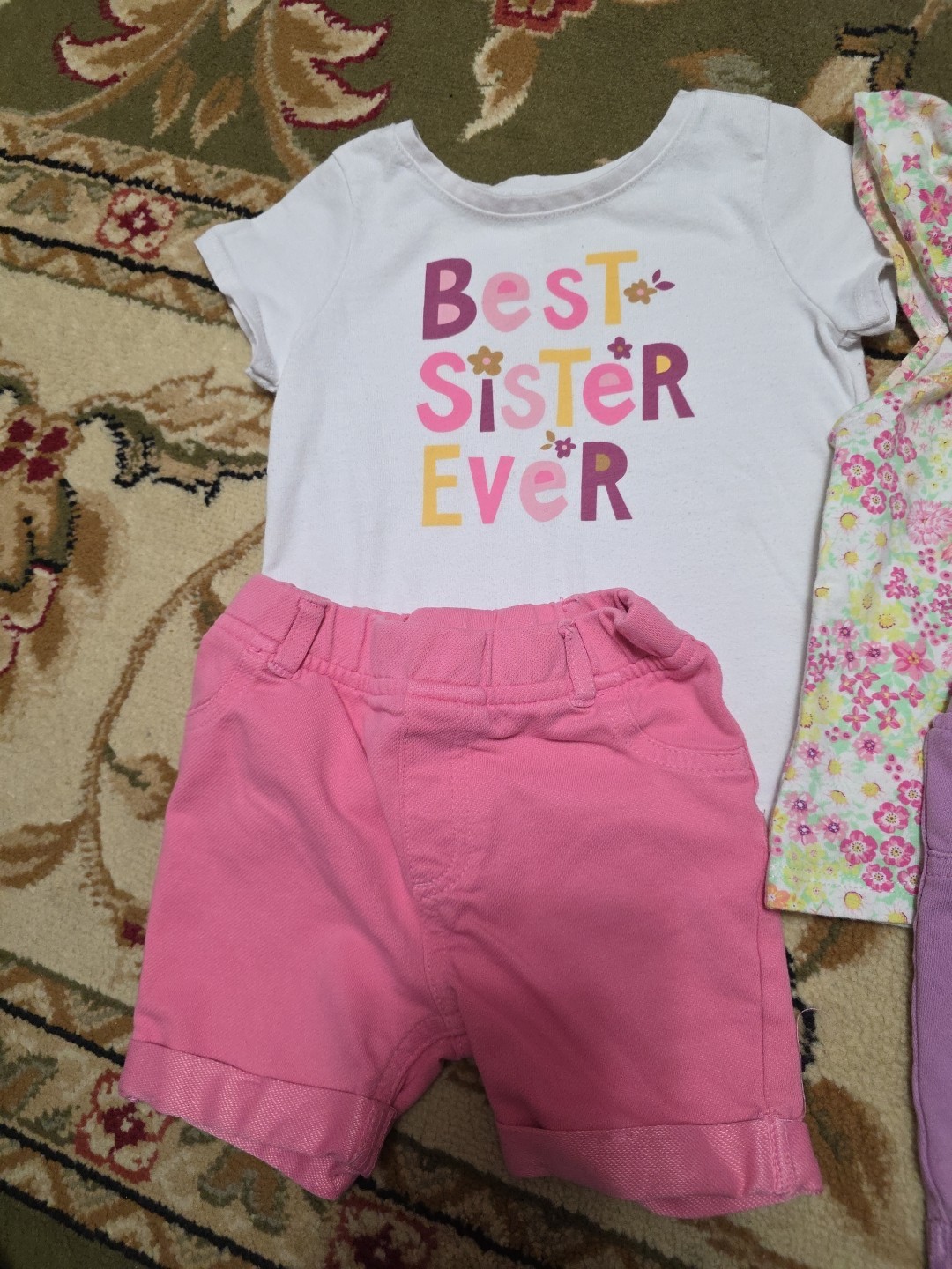 Girls Sz 24m-2t Lot Of 2 Short Outfits