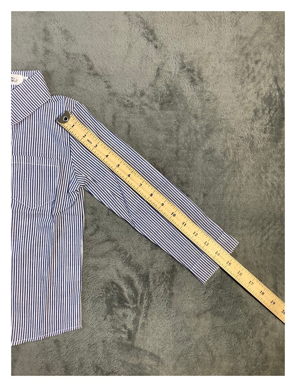 Luobo Bei Bei Baby Boy Pinstripe Dress Shirt 12-18 Months NWT
