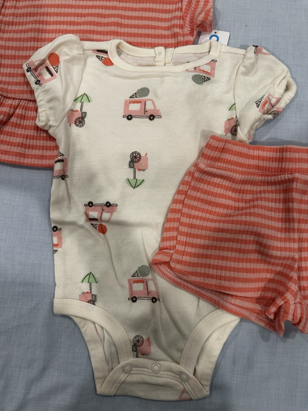 NWT 3-6 Months Carter’s Girls 3-Piece Set Ice Cream Watermelon Pink