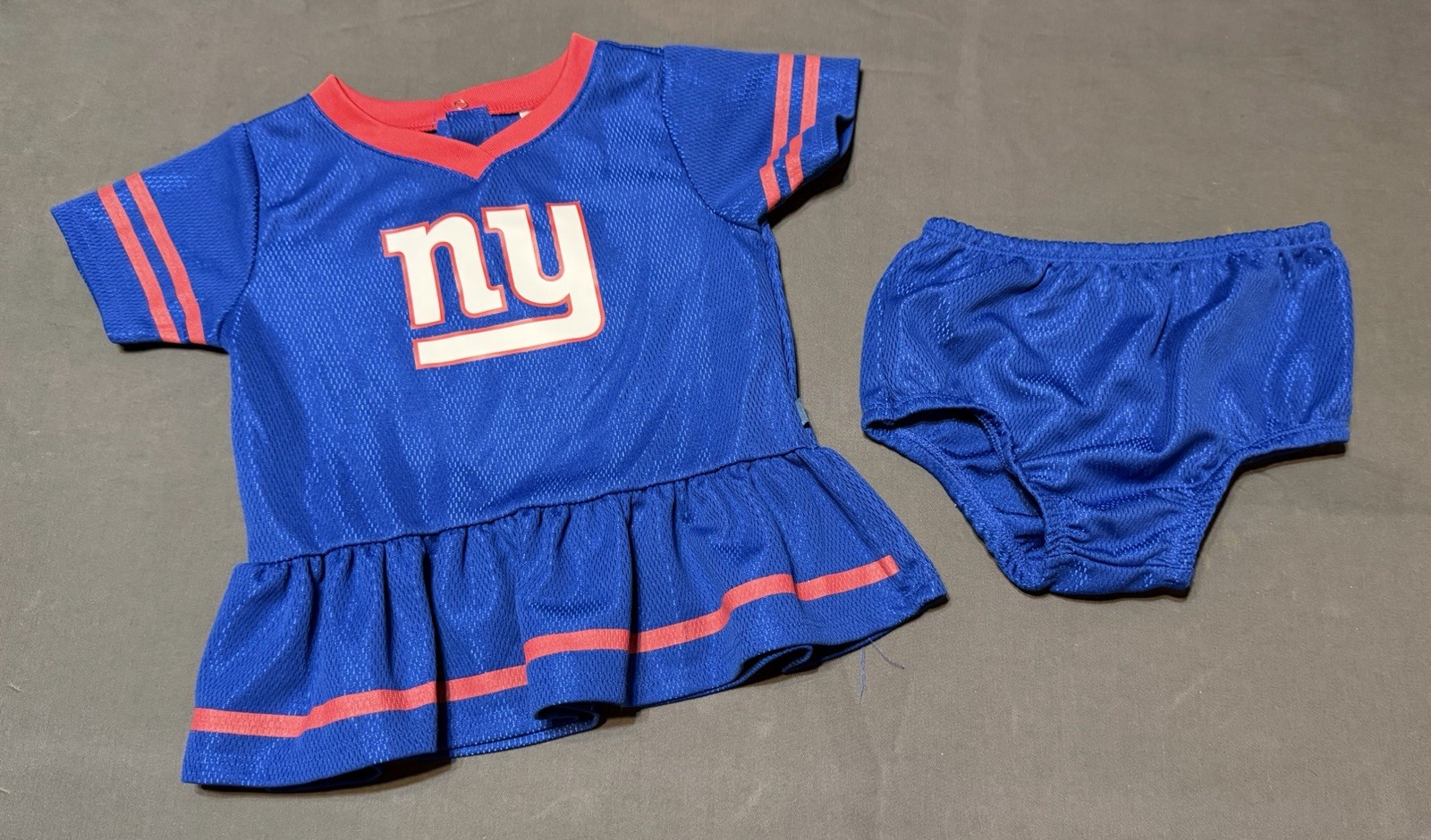 Gerber NFL New York Giants 2pc Dress & Diaper Cover Set 6-12M Blue