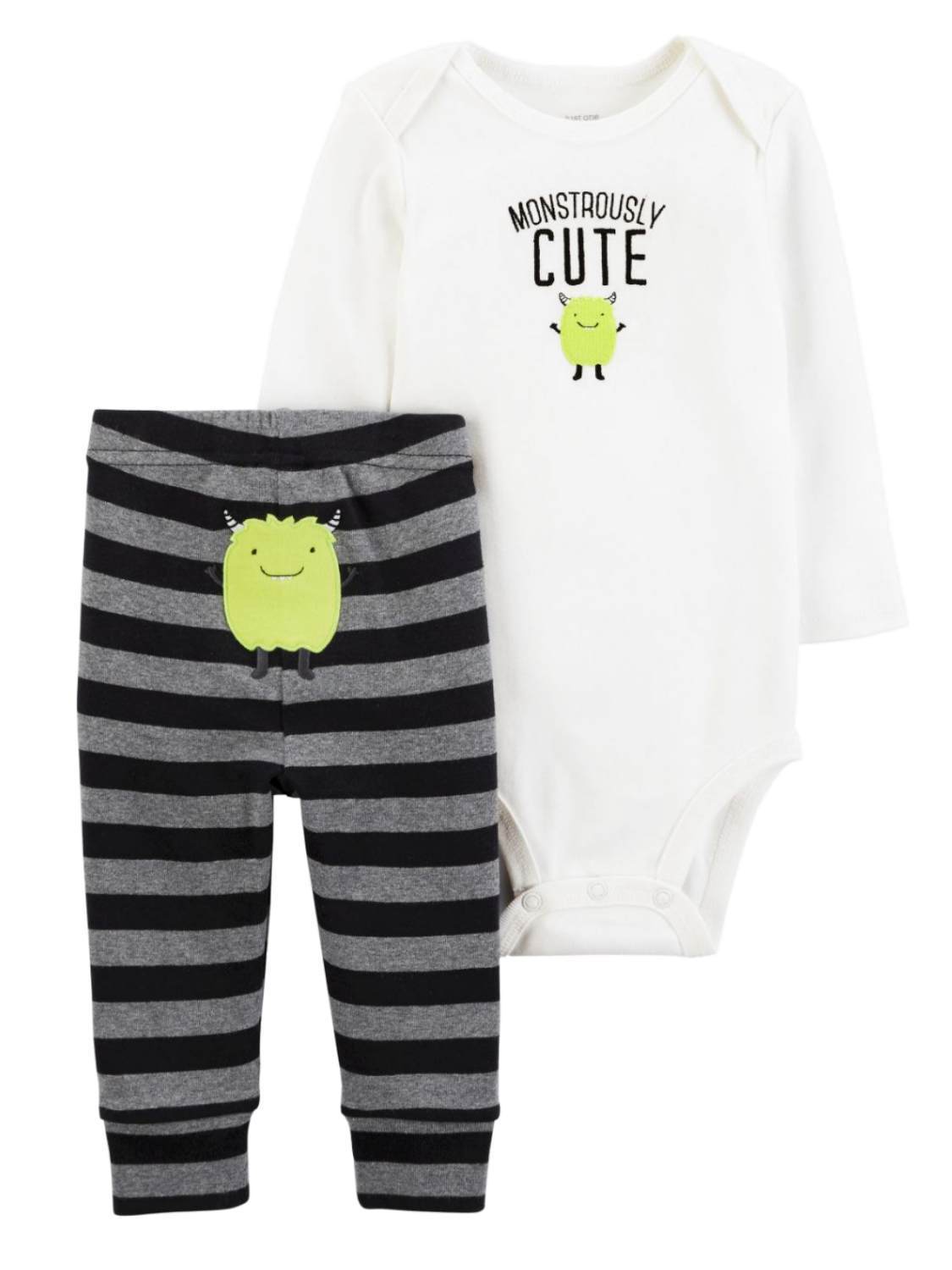 Baby Halloween Monstrously Cute 2 Pc Monster Infant Outfit Set Baby Boys Unisex