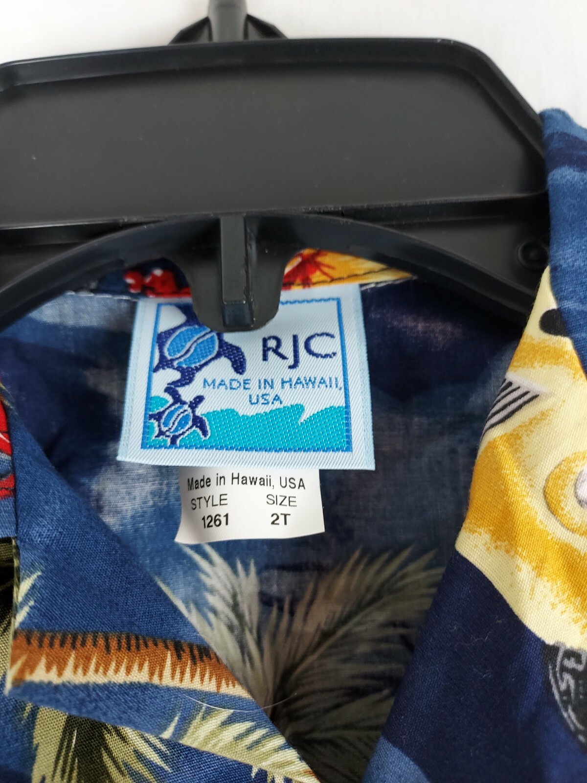 RJC Toddlers Hawaiian Blue Cars Two Piece Set Top Shorts Size 2T Made in Hawaii