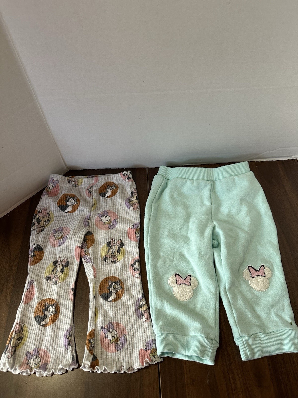 Disney Girls’ Minnie Print Flare Pants & Sweat Pant Lot of 2 Size 12 Months