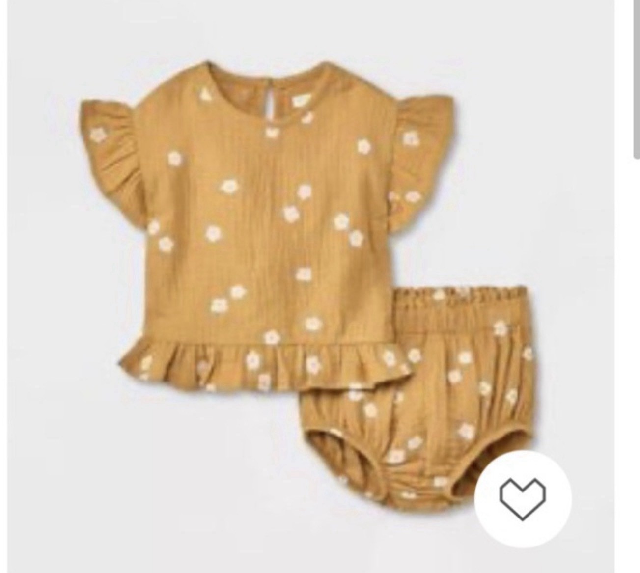 18 months Grayson Collective Mustard Floral Kids Blouse full set