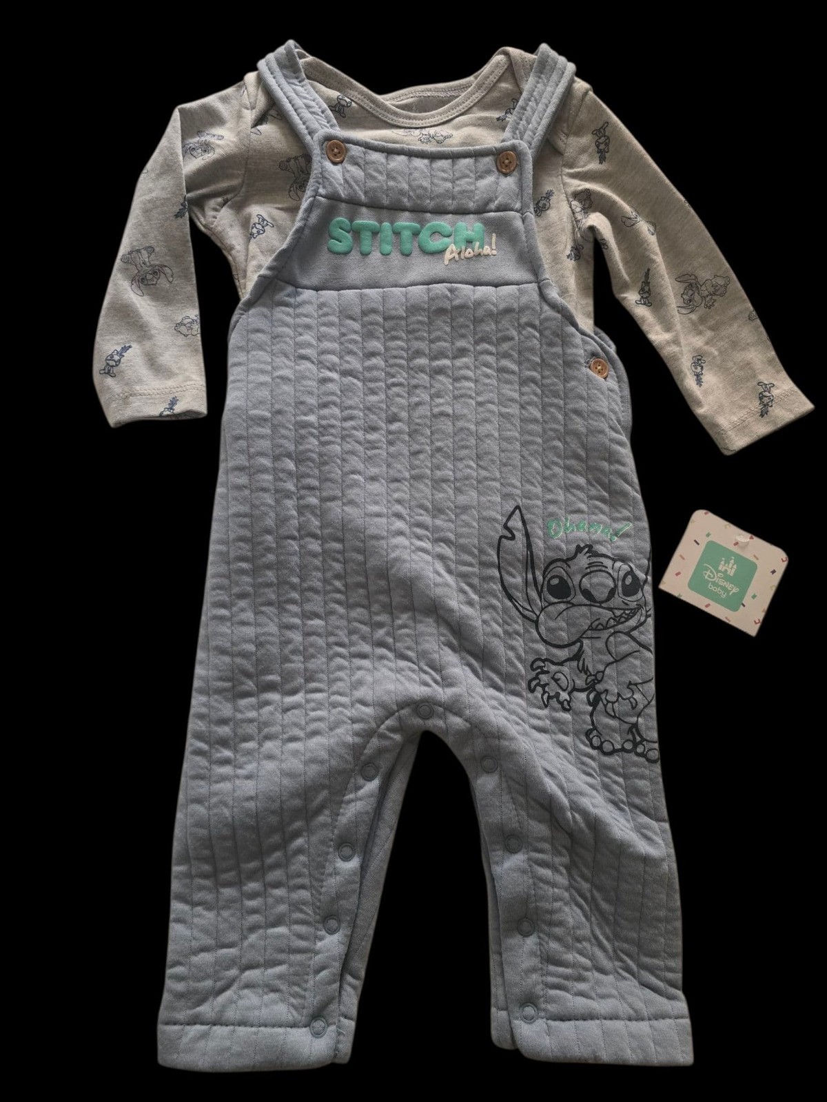 New Disney. Lilo STITCH Overalls OUTFIT 12 M