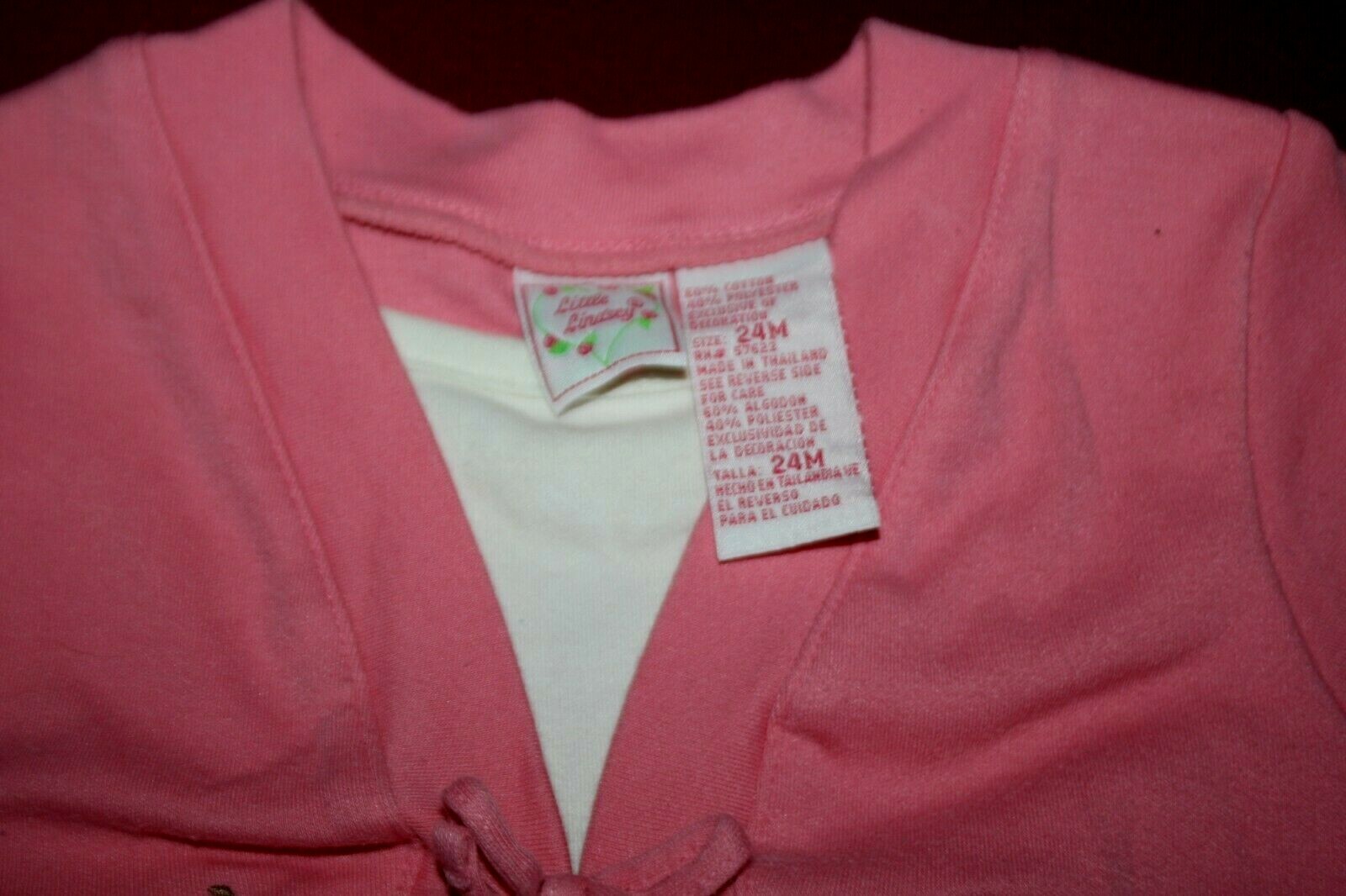 Pink 2pc Girls Clothes 24M Summer Cotton/Poly Blend Outfit Top+Short Pants