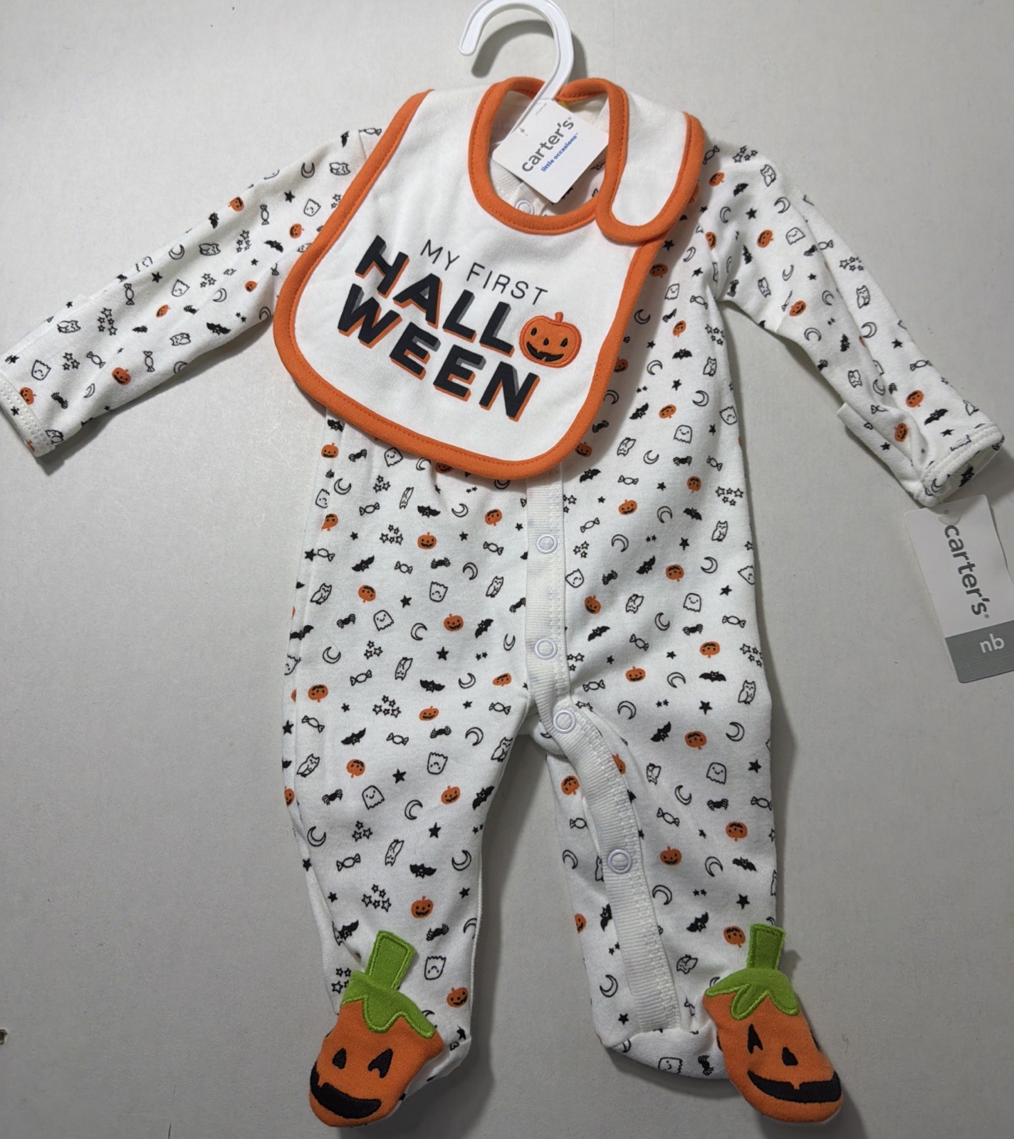 Baby Sleep N Play 2 Piece Halloween Newborn Outfit NWT, Safe Hands