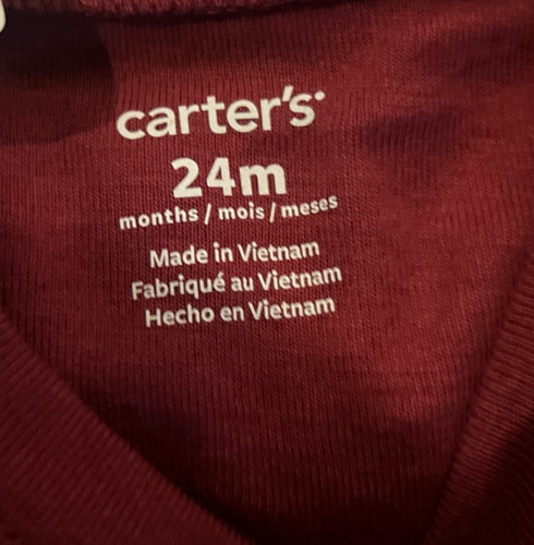 Carter’s Baby Set 4 Piece 24M The Happiest Camper Burgundy Gray Blue White