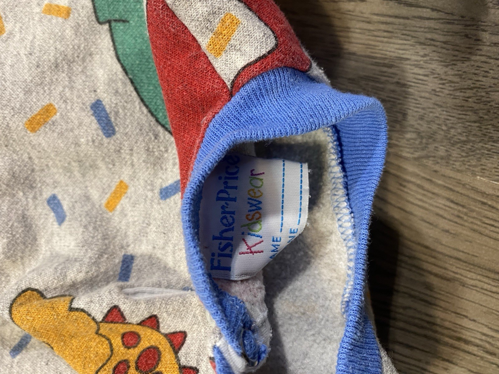 Vintage Fisher Price Dino Warm Winter Baby Romper Outfit Size 12 Months