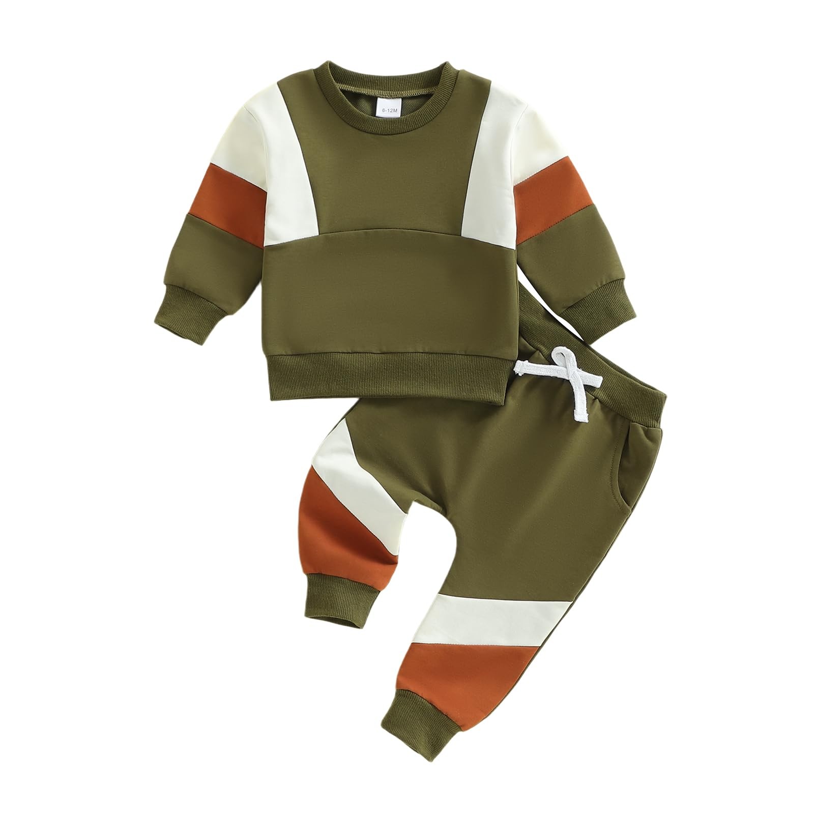 Kupretty Toddler Baby Boy Fall Winter Clothes 18-24 Months, White Army Green