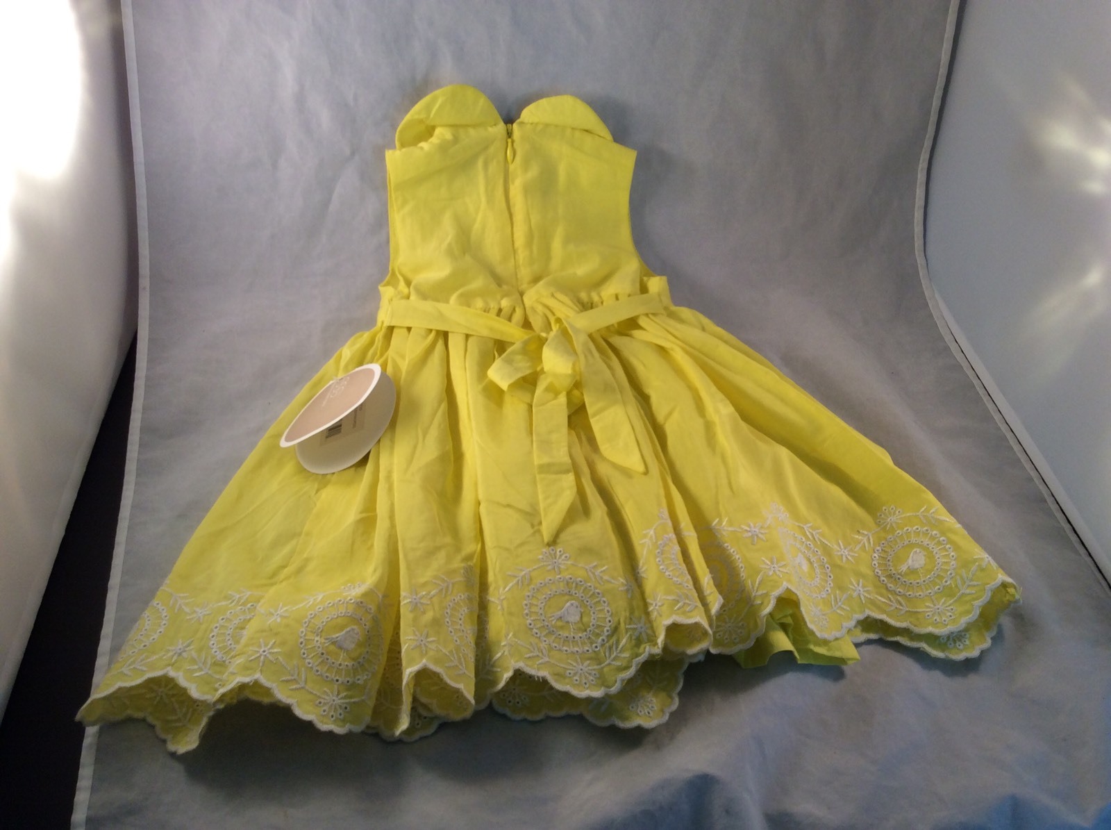 Egg Baby Yellow Dress 18 Months Embroid Peter Pan Dress New With Tags Box Q