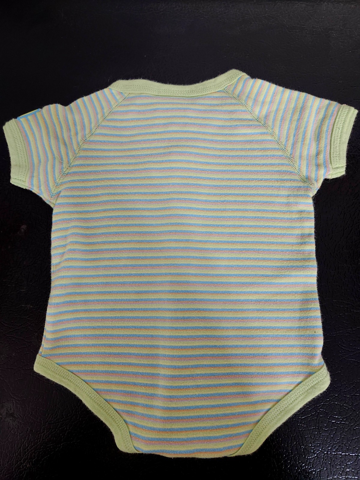Carters John Lennon Baby Striped Blue Green Bodysuit 0-3 Month Vintage