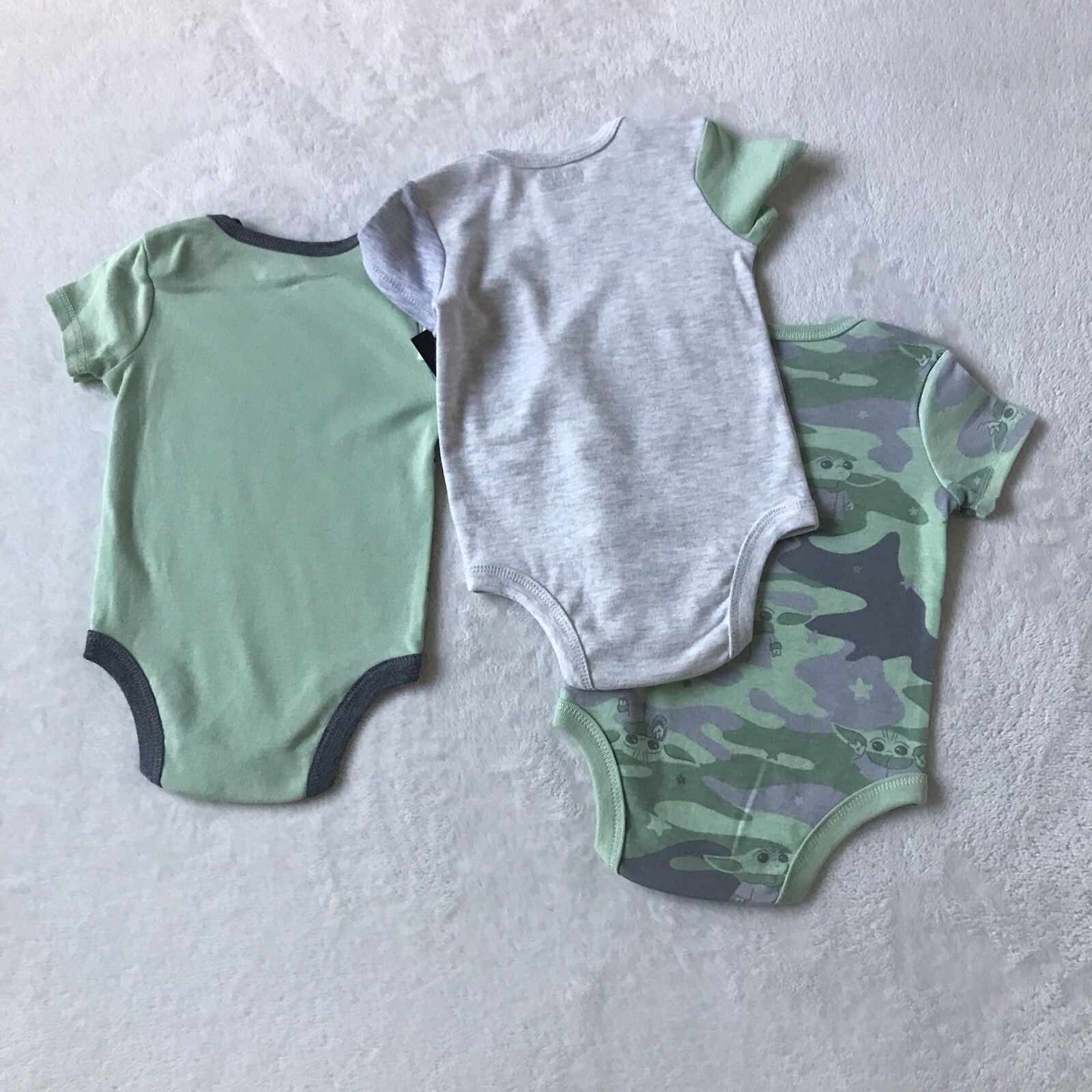 Star Wars Mandalorian Baby Yoda Baby Boy Multi 3-Pack Bodysuits Size 24 Months