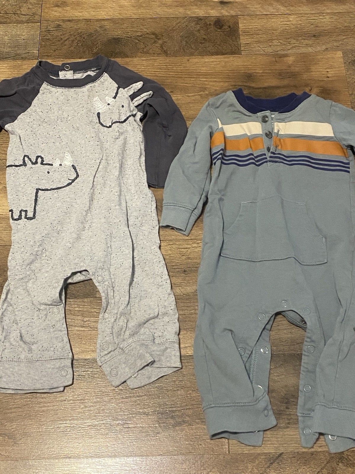 6-9 Month Boy Clothes Winter Bundle Lot Oshkosh Carters Long Sleeves Romper
