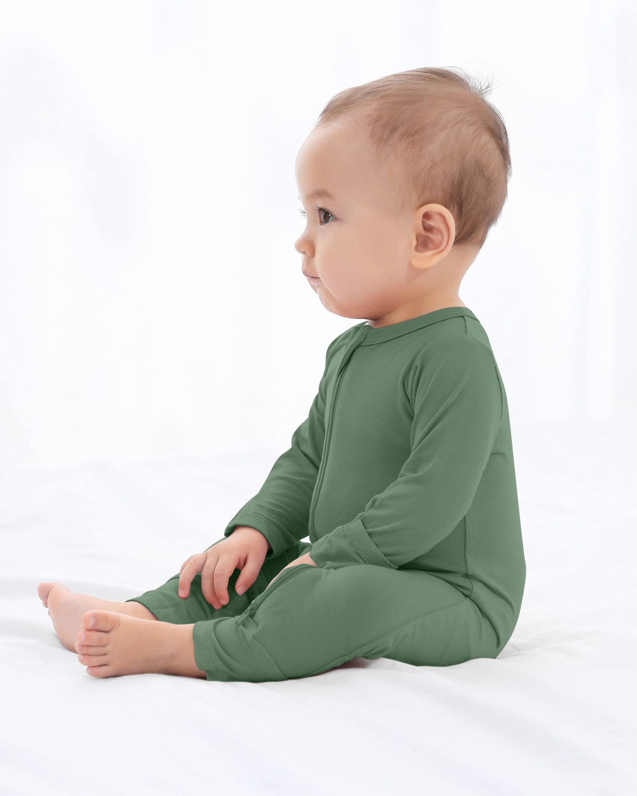 GUISBY Baby Boy Girls Footless Snug Fits Sleepers, Rayon Long Sleeve with Mit…