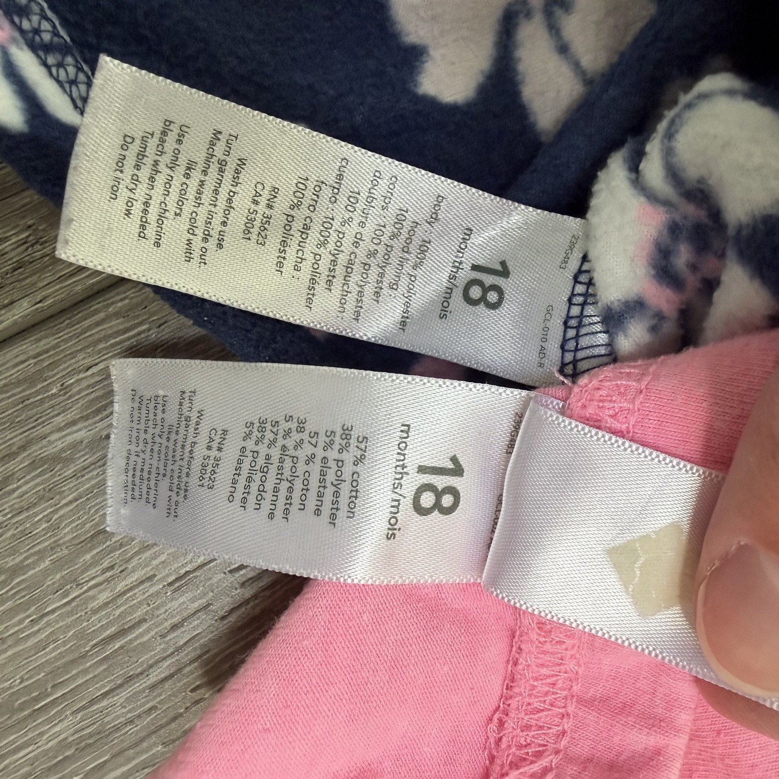 Carters 2pc Fleece Long Sleeve Hooded Sweatshirt And Leggings Outfit Blue 18mo