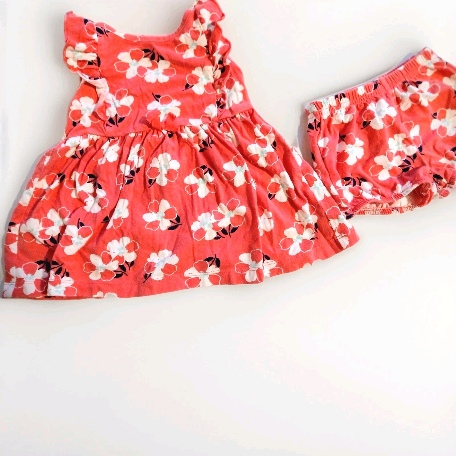 Toddler Girls Floral 2pc Outfit Size 9-12 Months