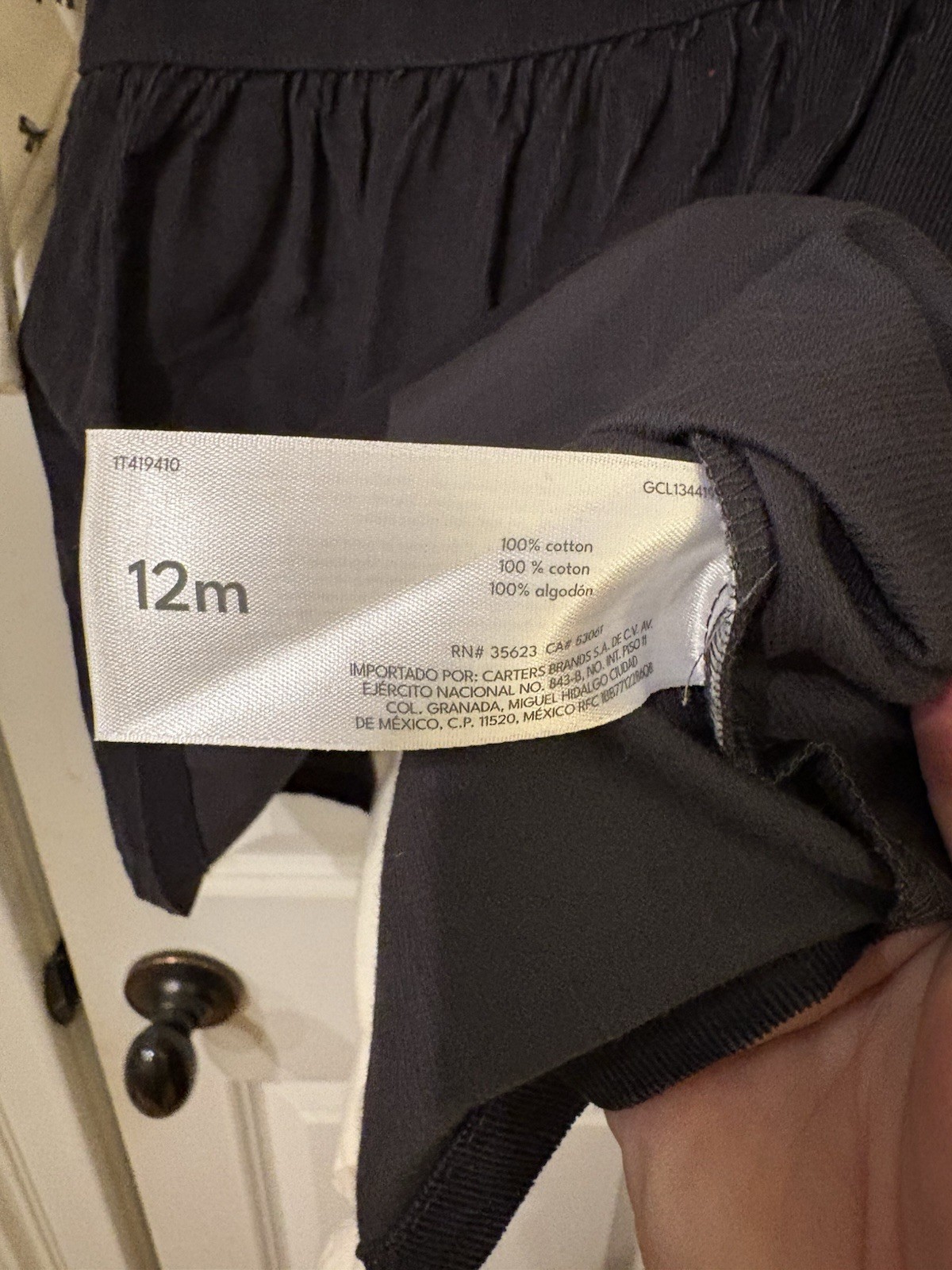 NWT Girls Size 12M Carters Child Of Mine Three Piece Set Black SKU TR36